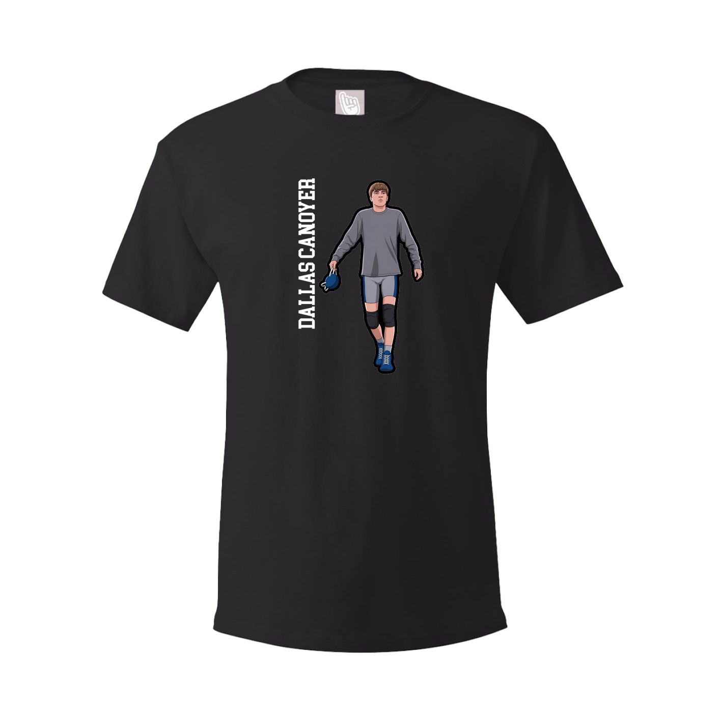 Youth Tee — Name Vertical in Black