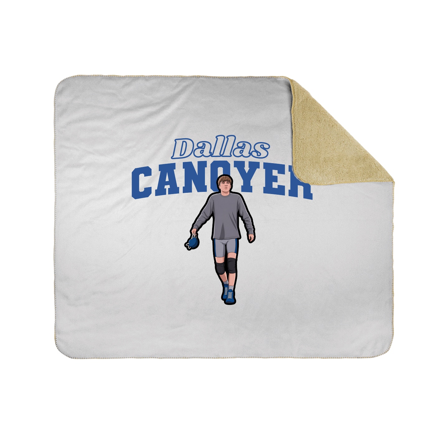 Throw Blanket — Name Arch in White
