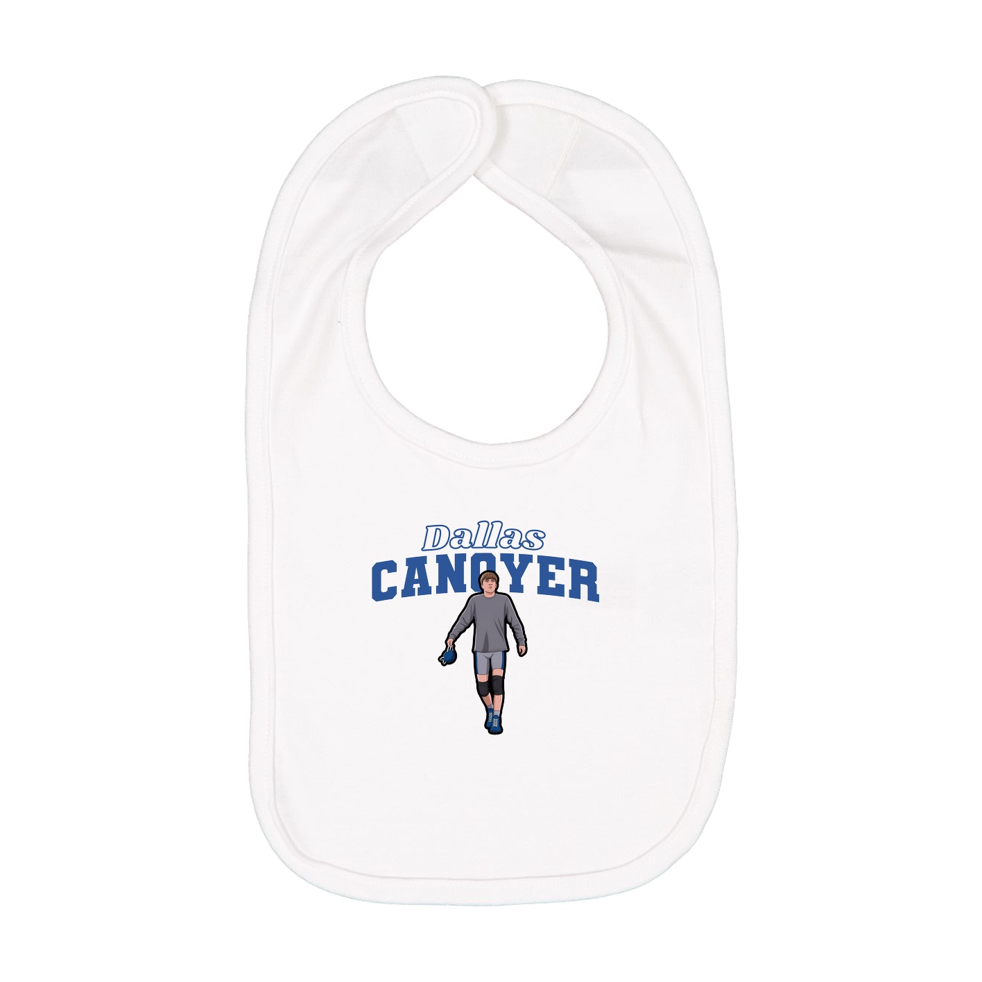 Infant Bib — Name Arch in White