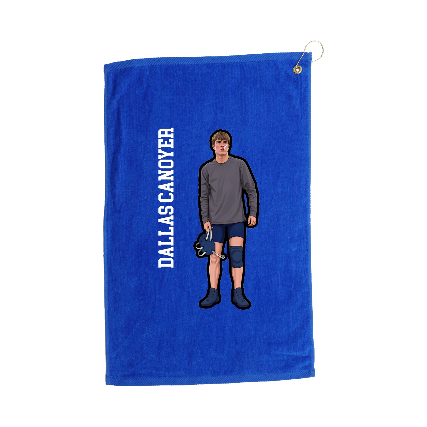 Golf Towel — Name Vertical in Royal