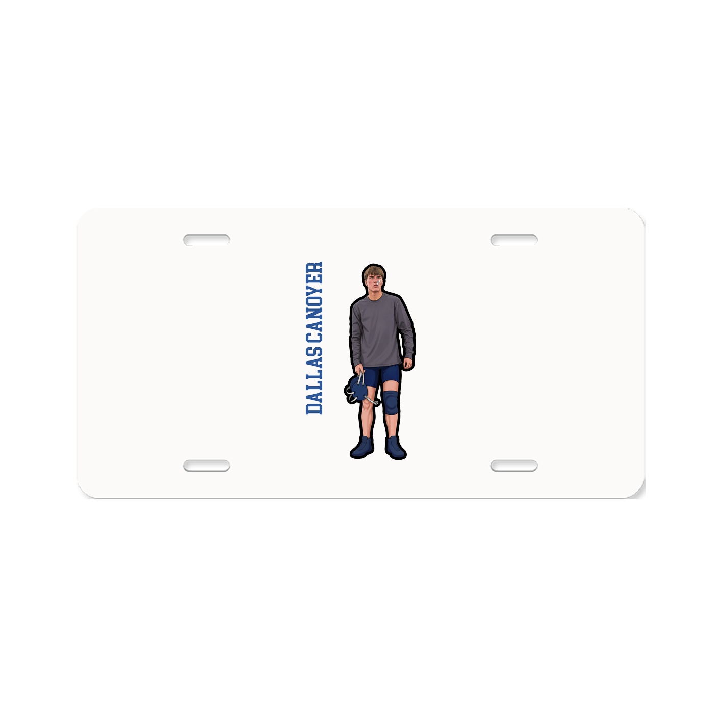 License Plate — Name Vertical in Classic