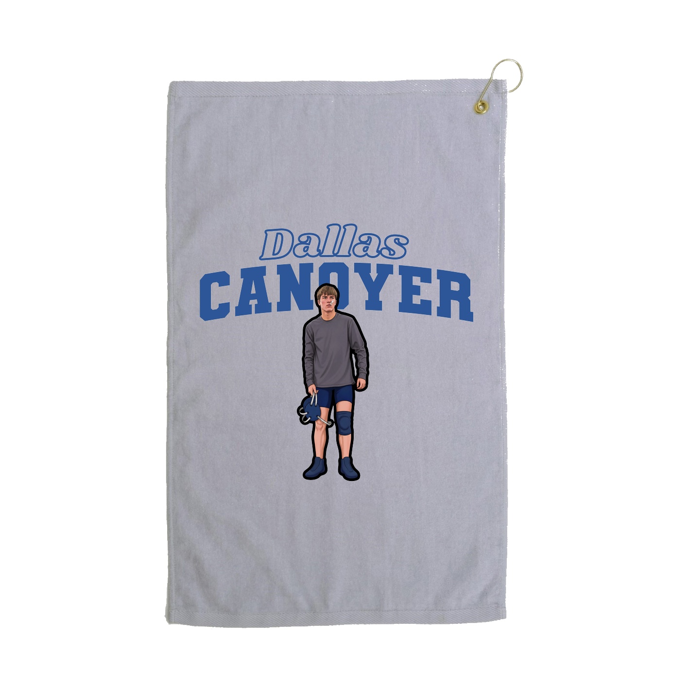 Golf Towel — Name Arch in Grey