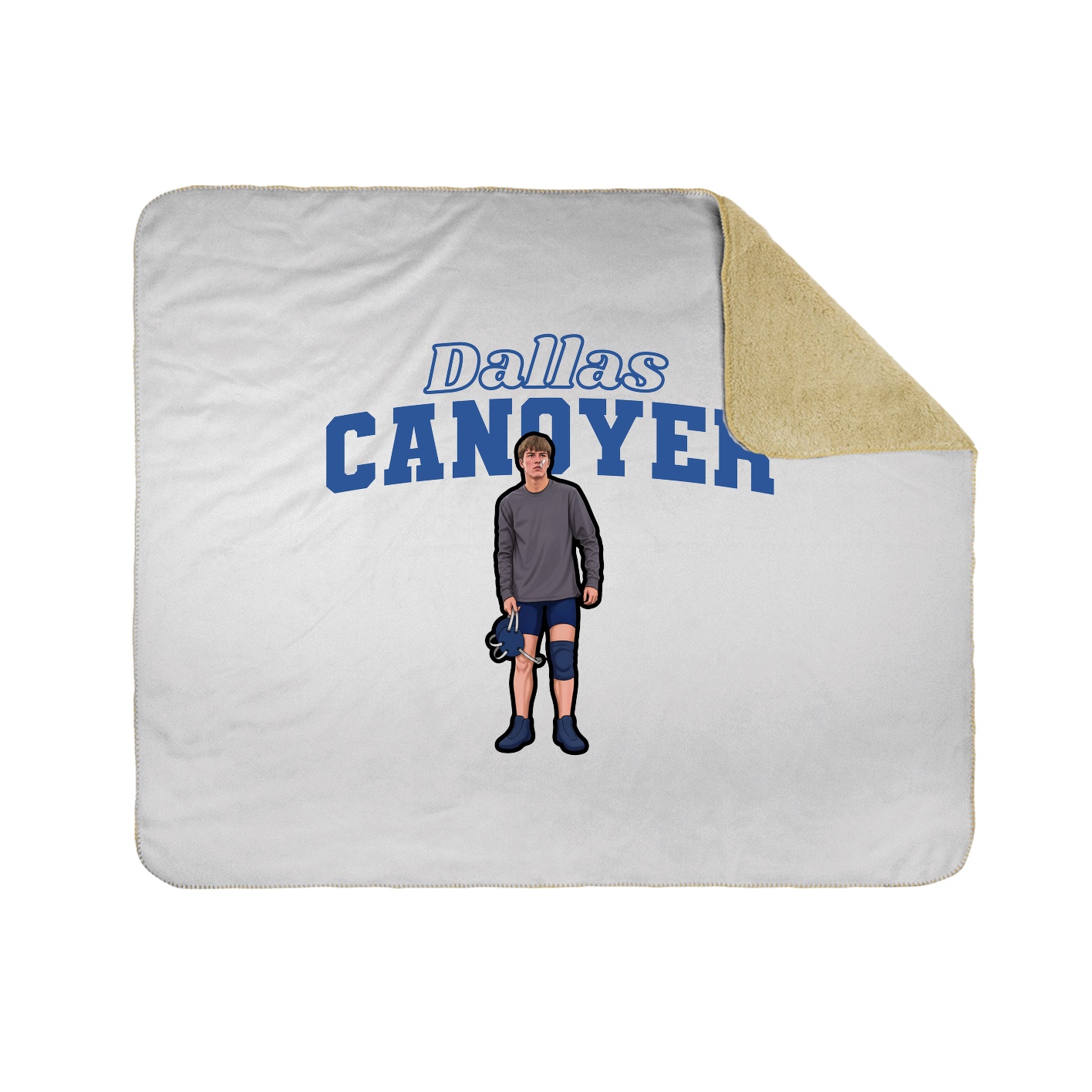 Throw Blanket — Name Arch in White
