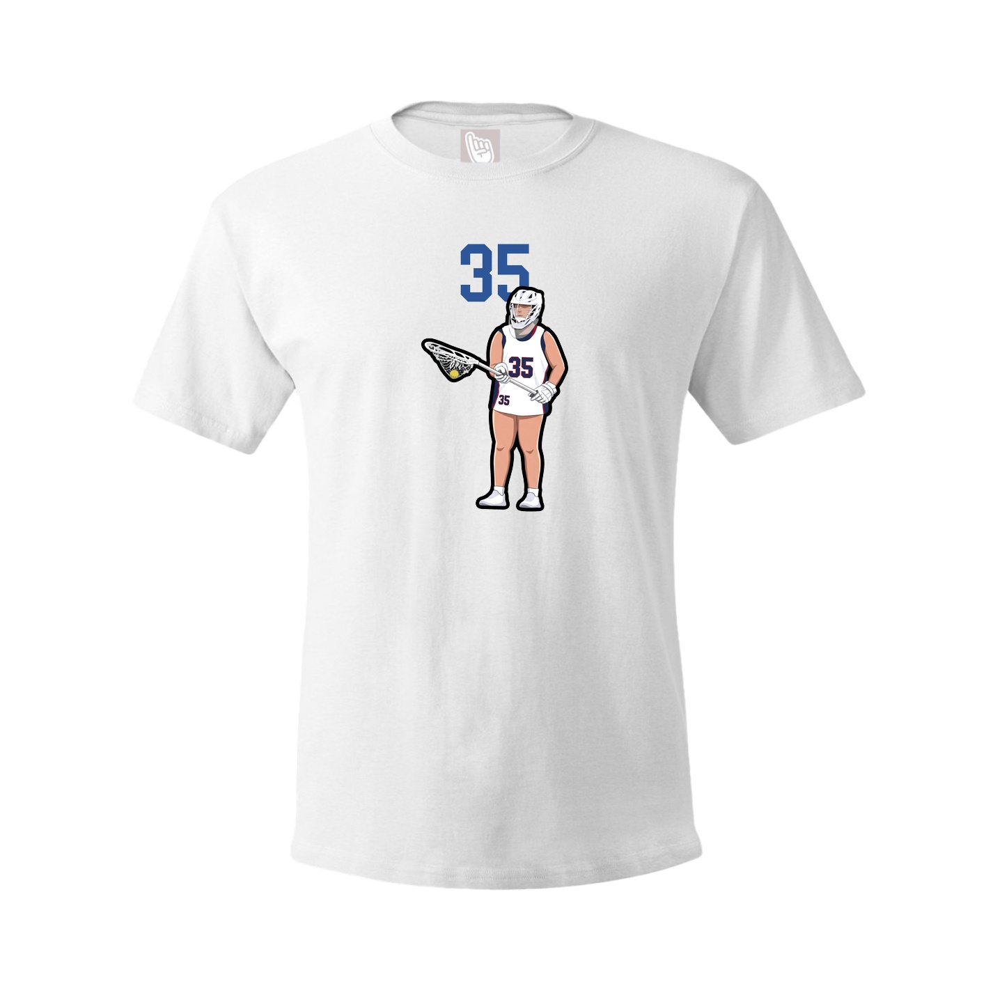 Youth Tee — Number Top in White