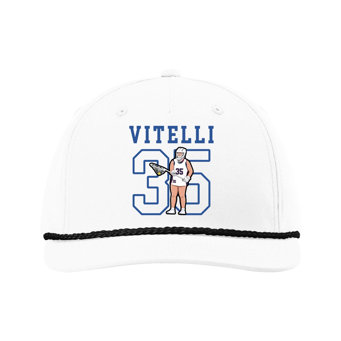 Five-Panel Classic Rope Cap — Shirsey in White