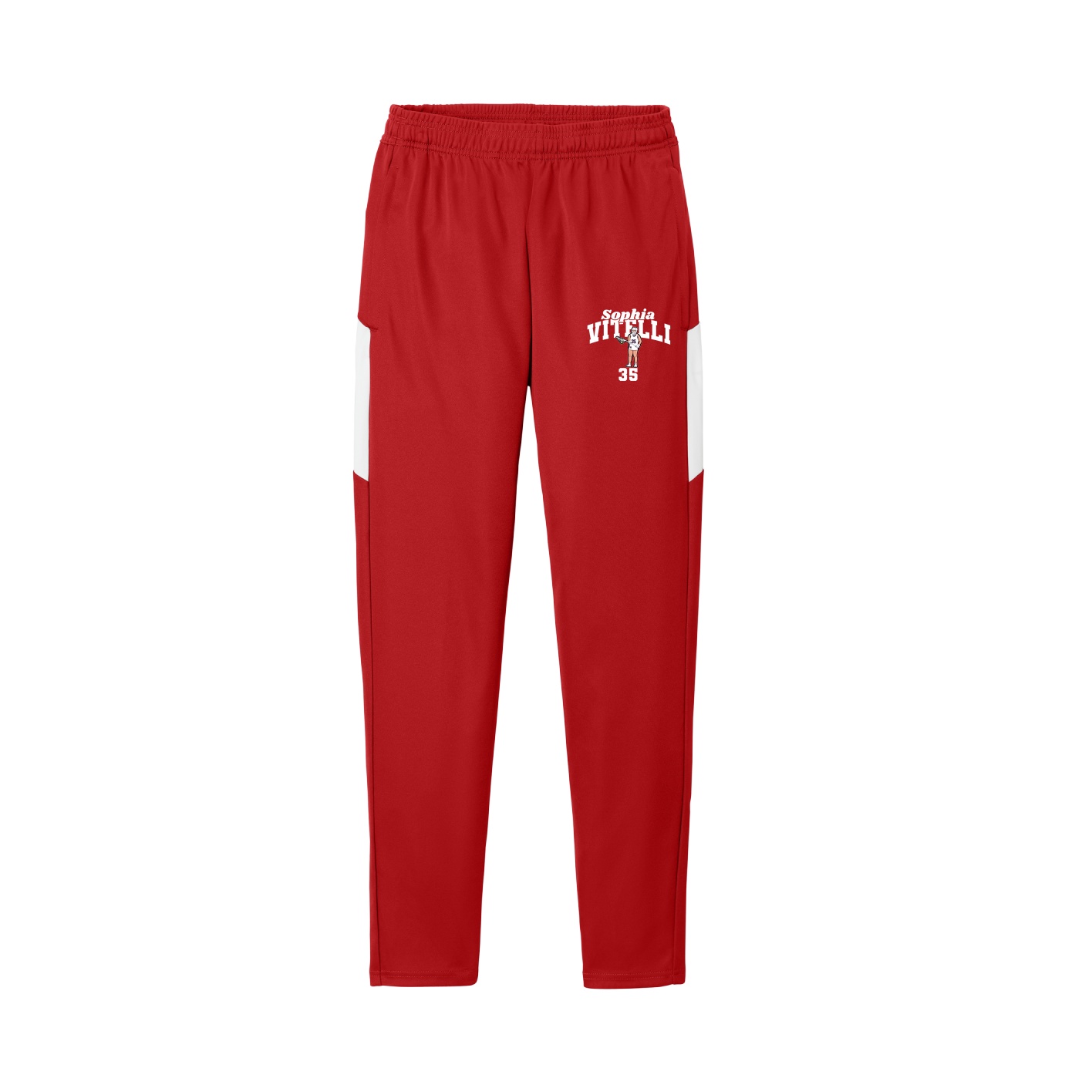 Team Travel Pant — Signature Arch in Cardinal/White