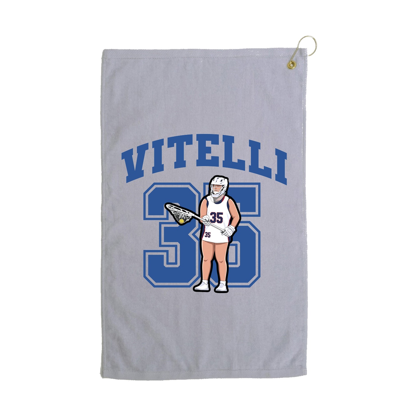 Golf Towel — Number in Grey