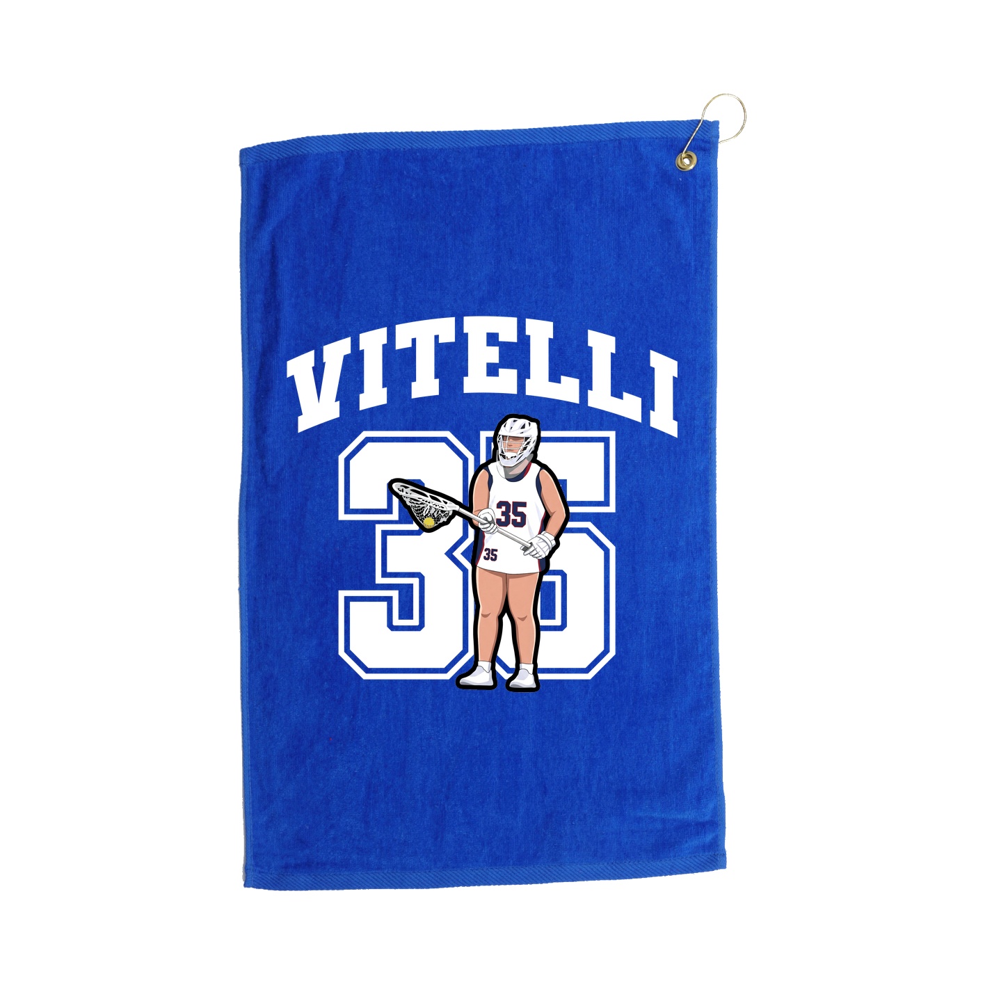 Golf Towel — Number in Royal