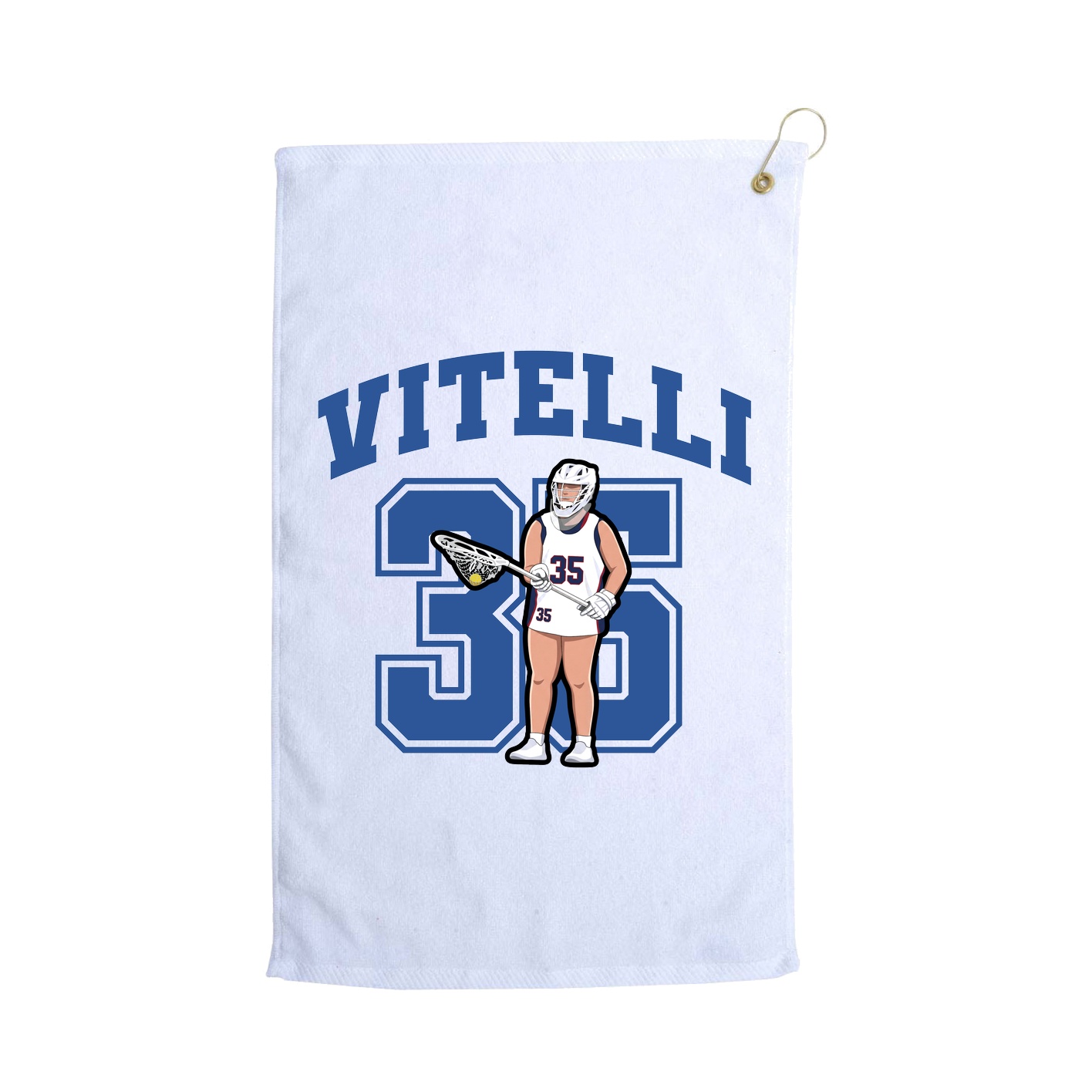 Golf Towel — Number in White