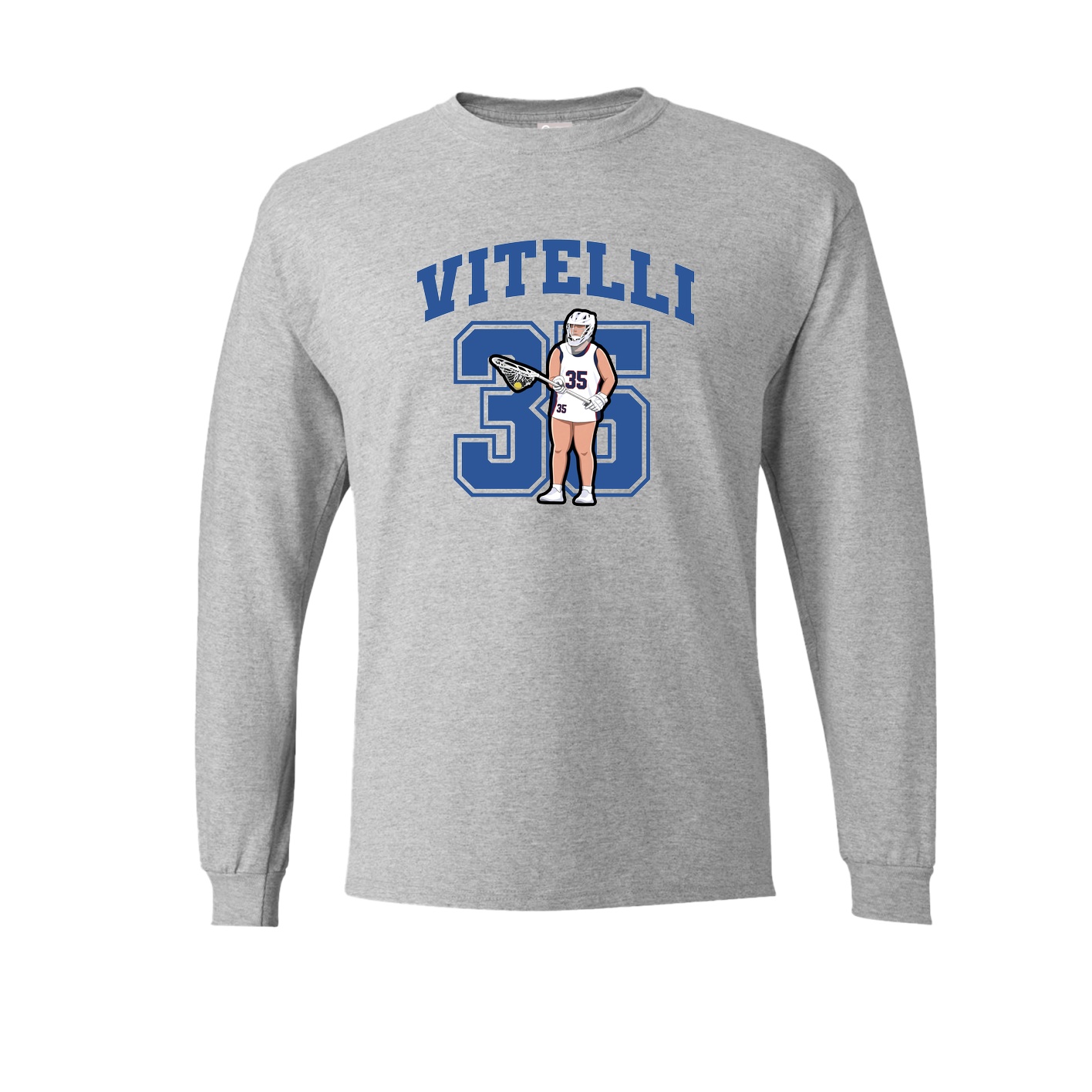 Long Sleeve Tee — Number in Grey