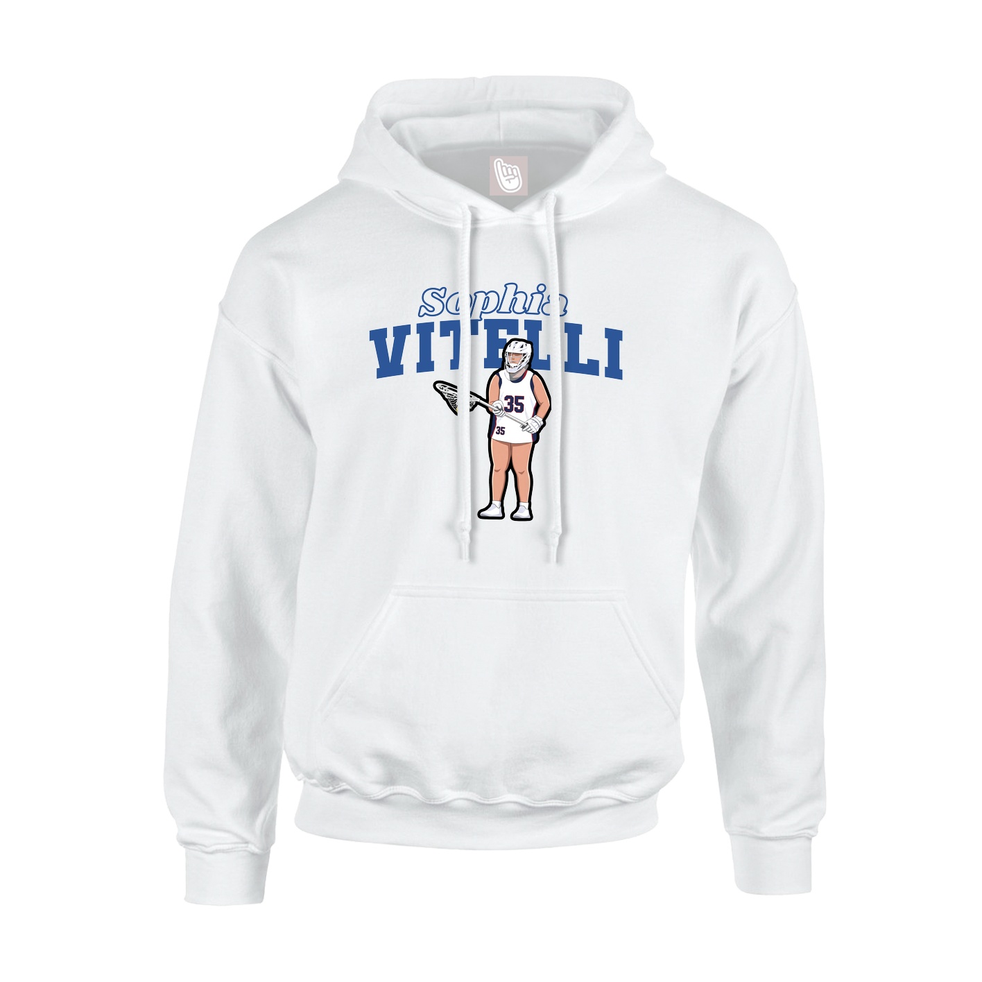 Hoodie — Name Arch in White