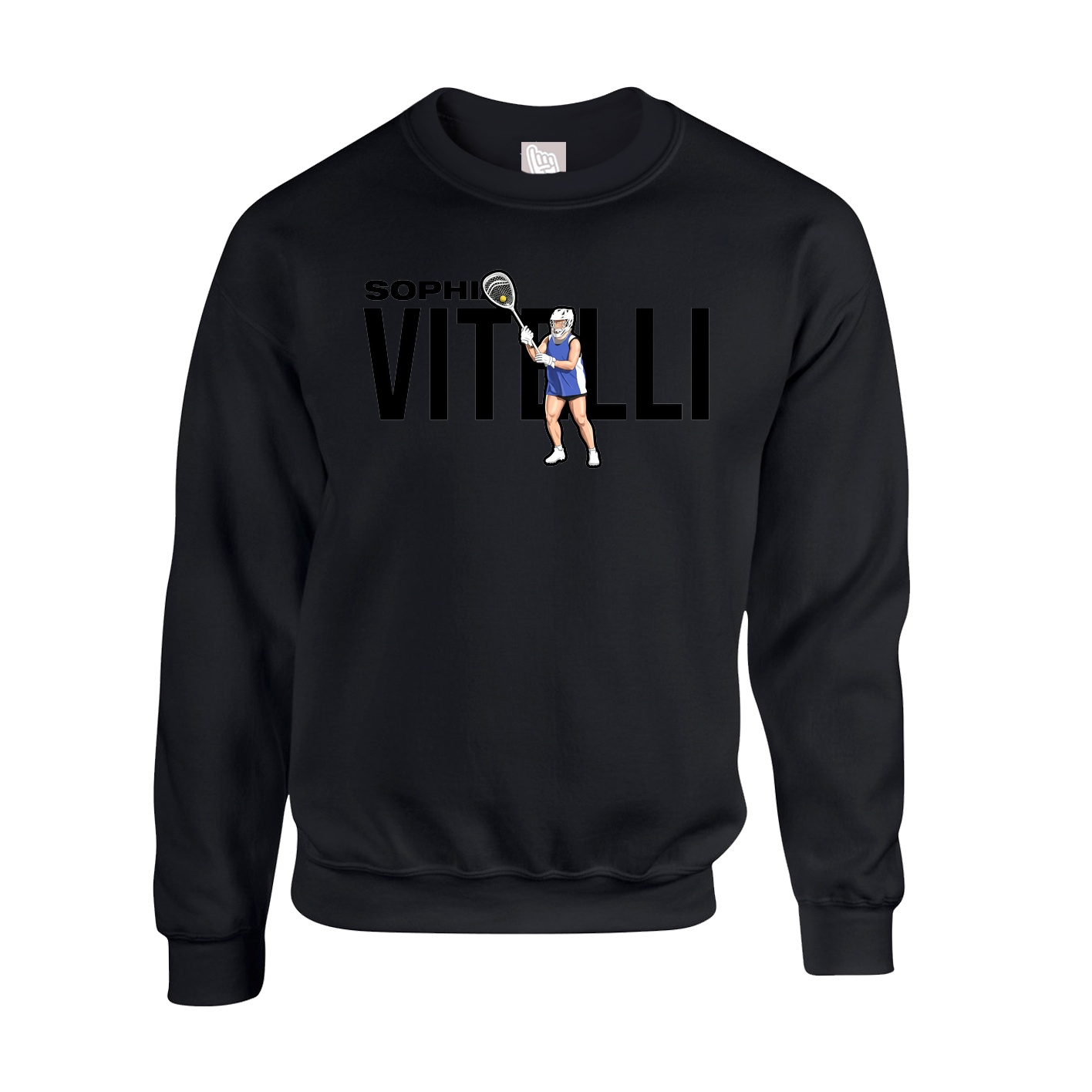 Fleece Crew — Player Name in Black