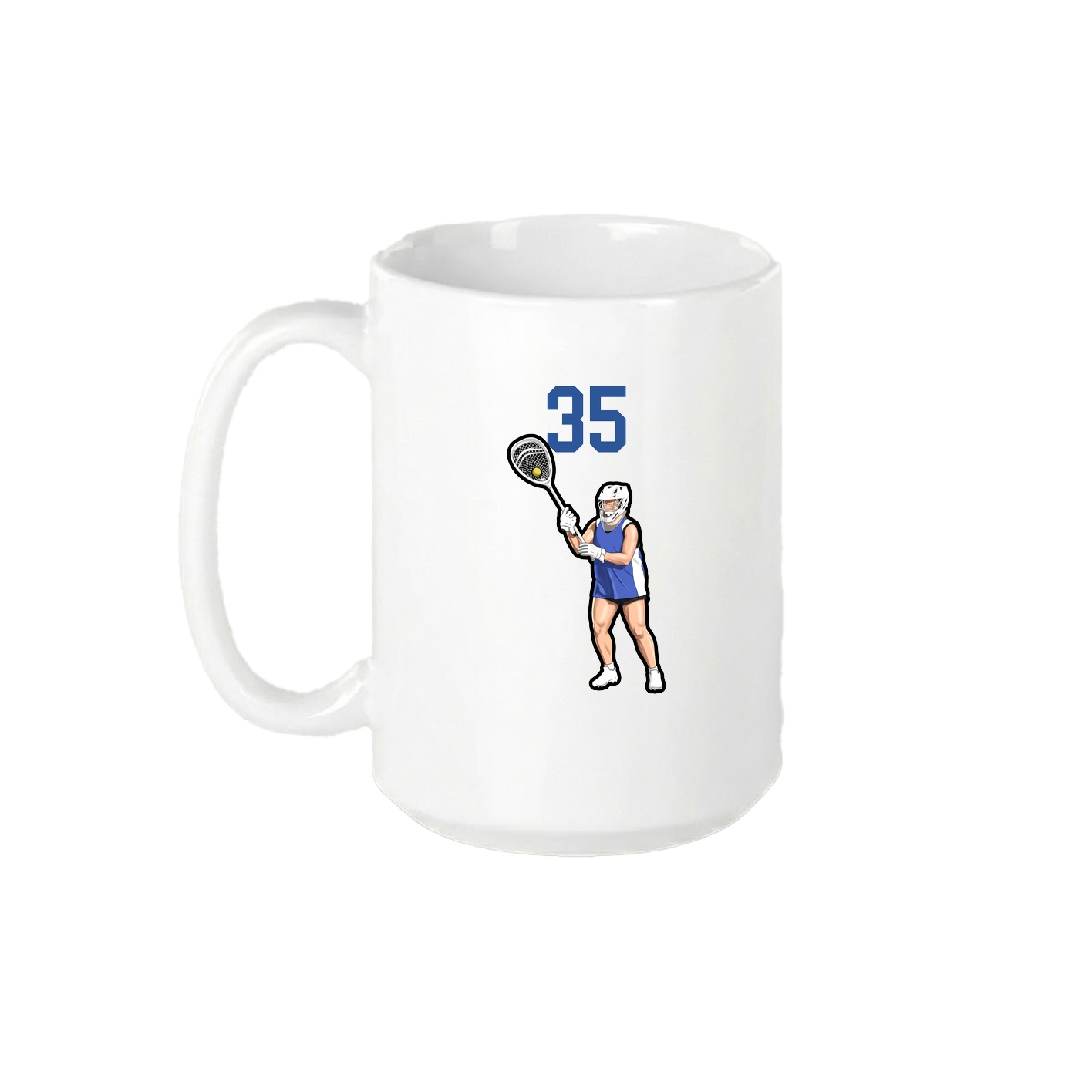 15oz Coffee Mug — Number Top in White