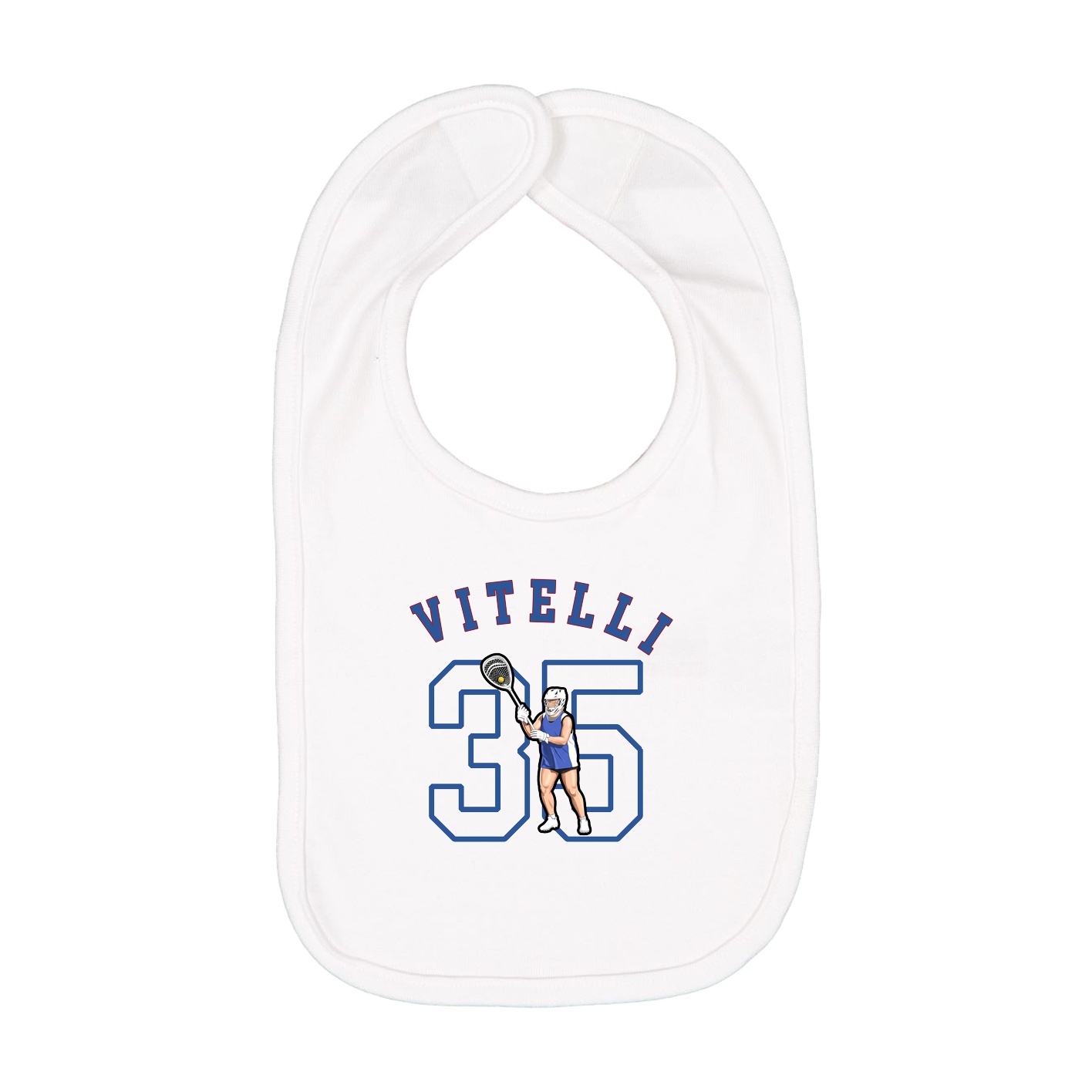 Infant Bib — Shirsey Arch in White