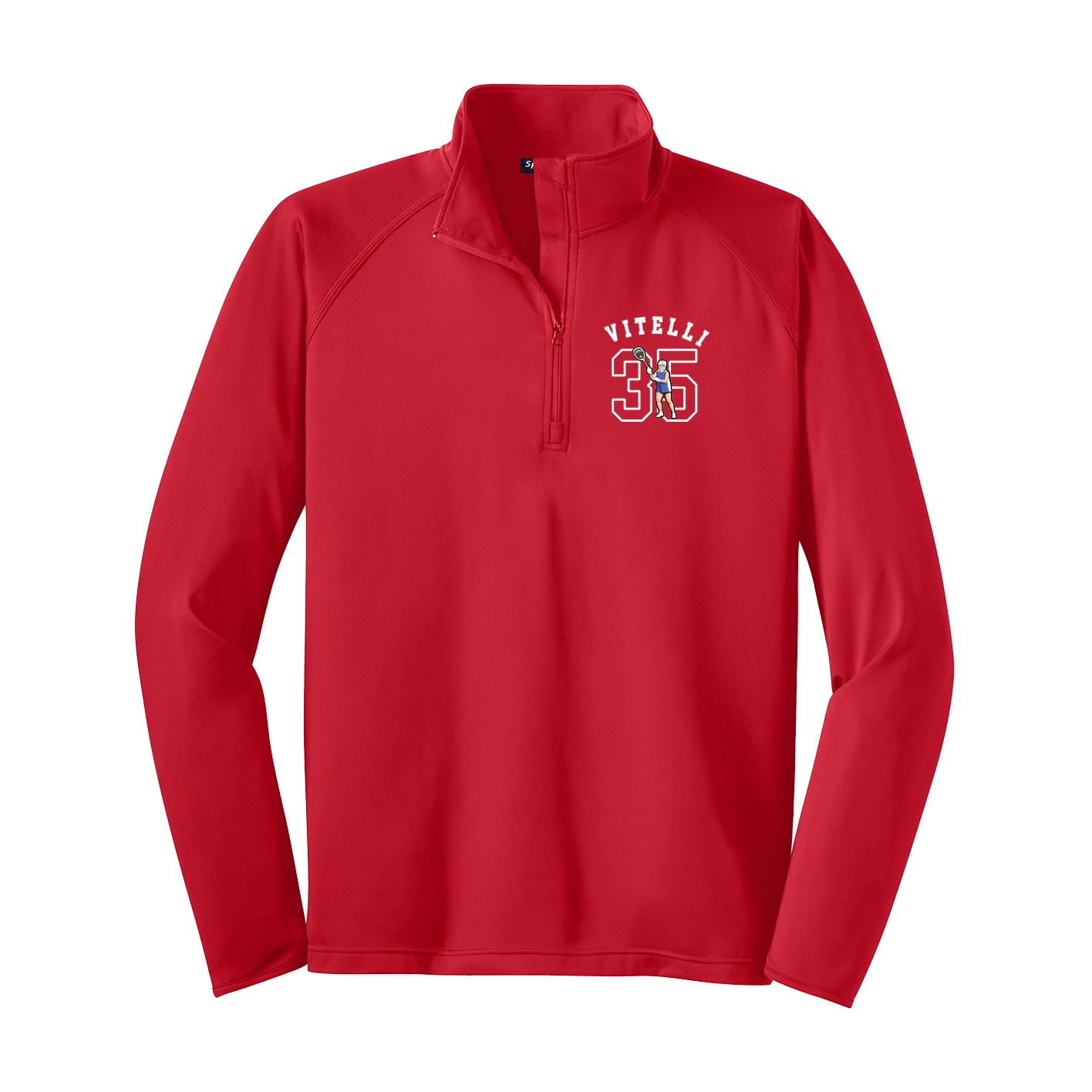 Q-Zip Pullover — Shirsey Arch in Red