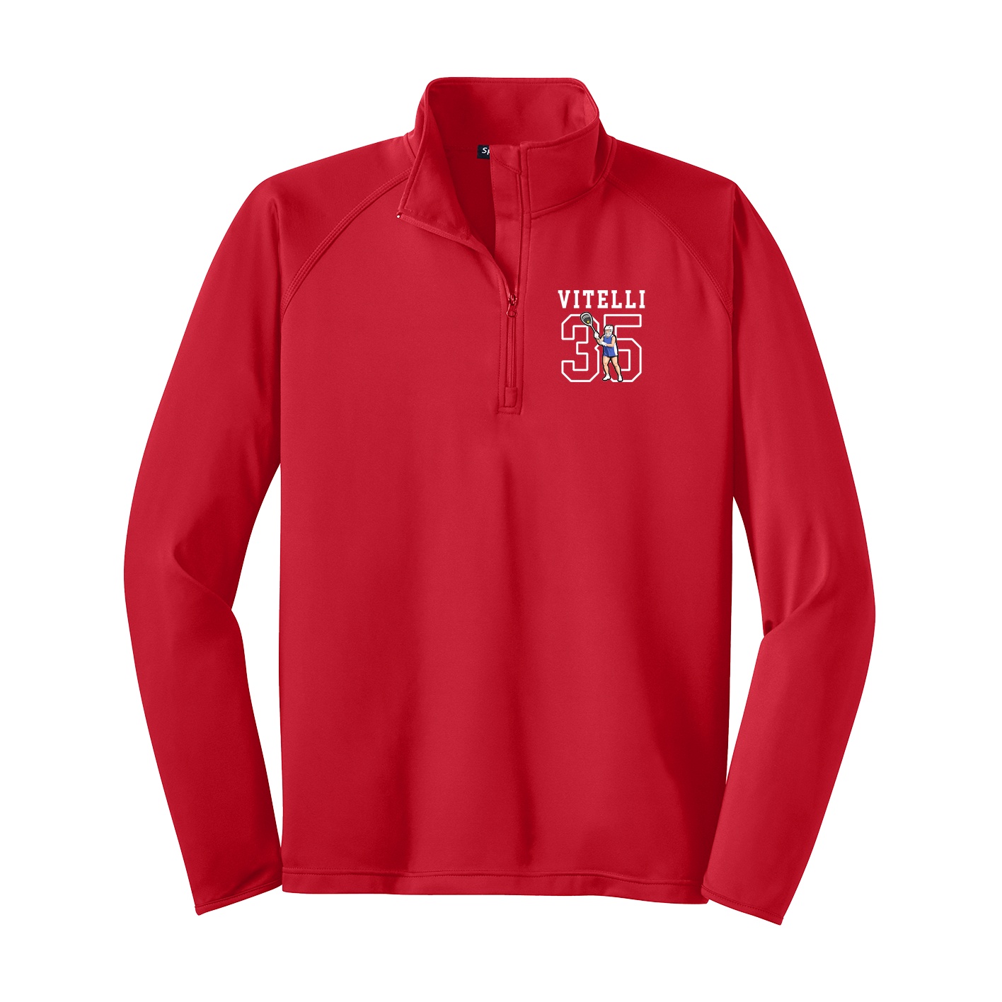 Q-Zip Pullover — Shirsey in Red