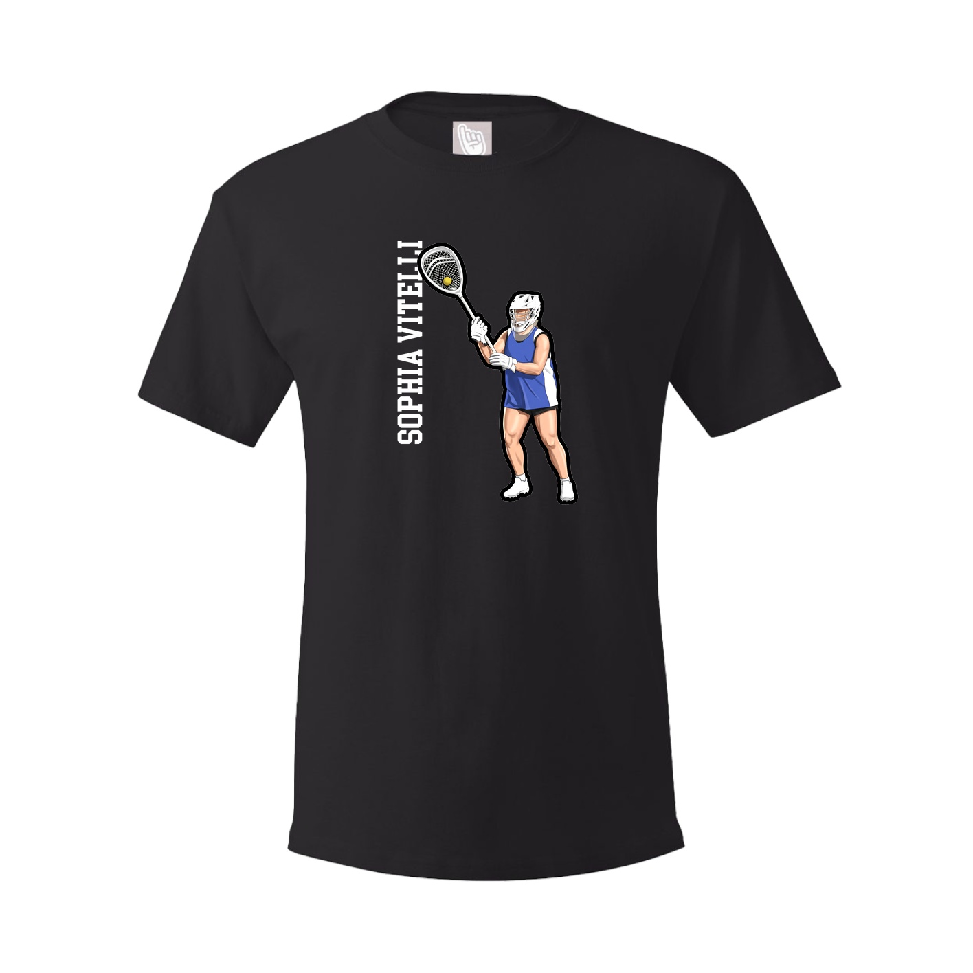 Youth Tee — Name Vertical in Black