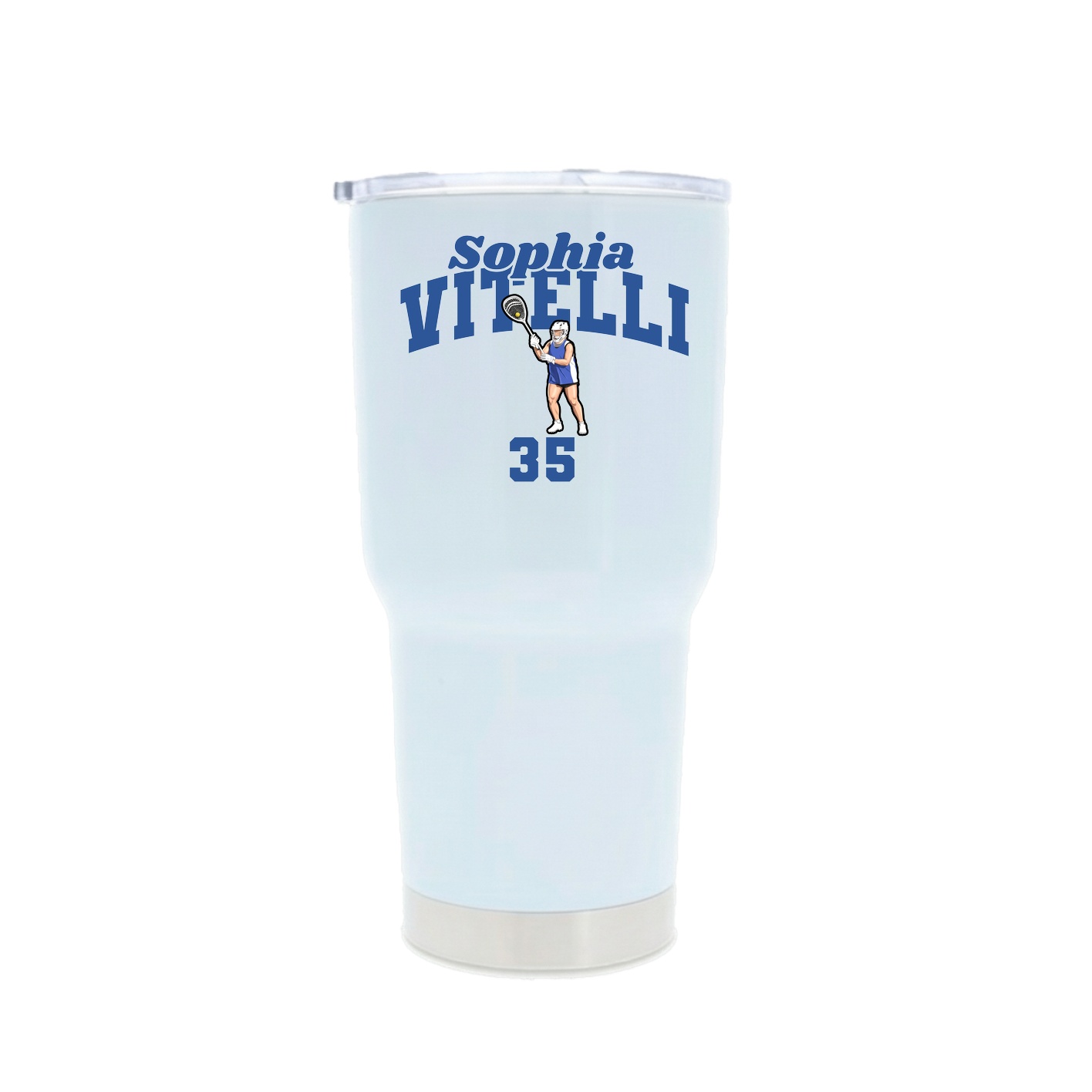 30oz Stainless Steel Tumbler — Signature Arch in White