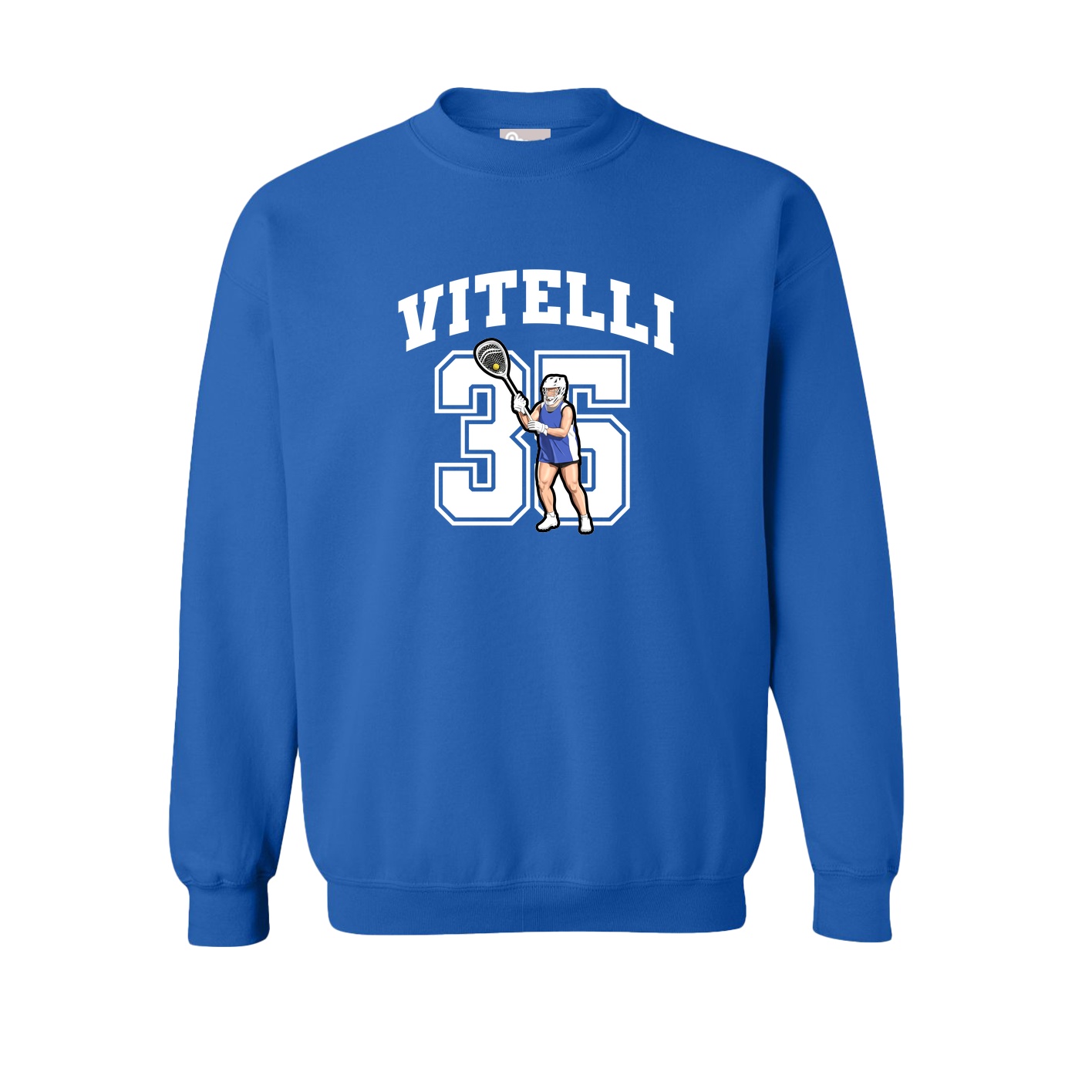 Fleece Crew — Number in Royal