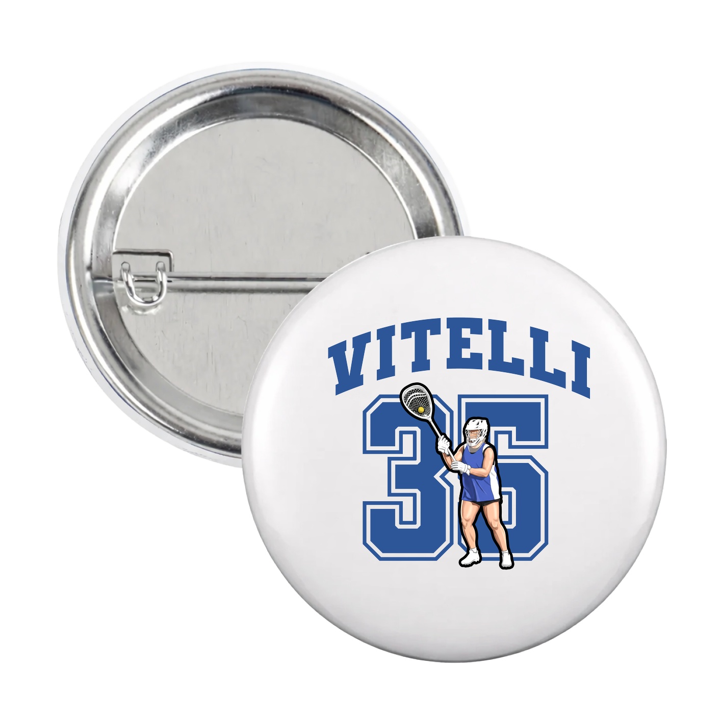 Game Day Button — Number in White