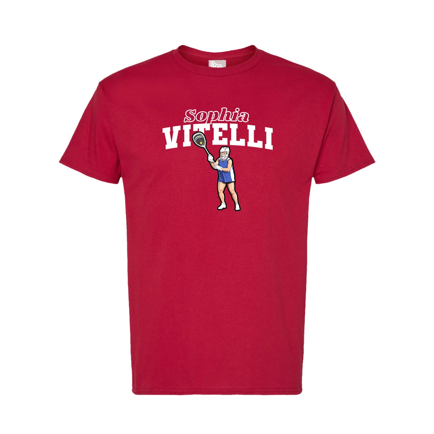 Tee — Name Arch in Crimson