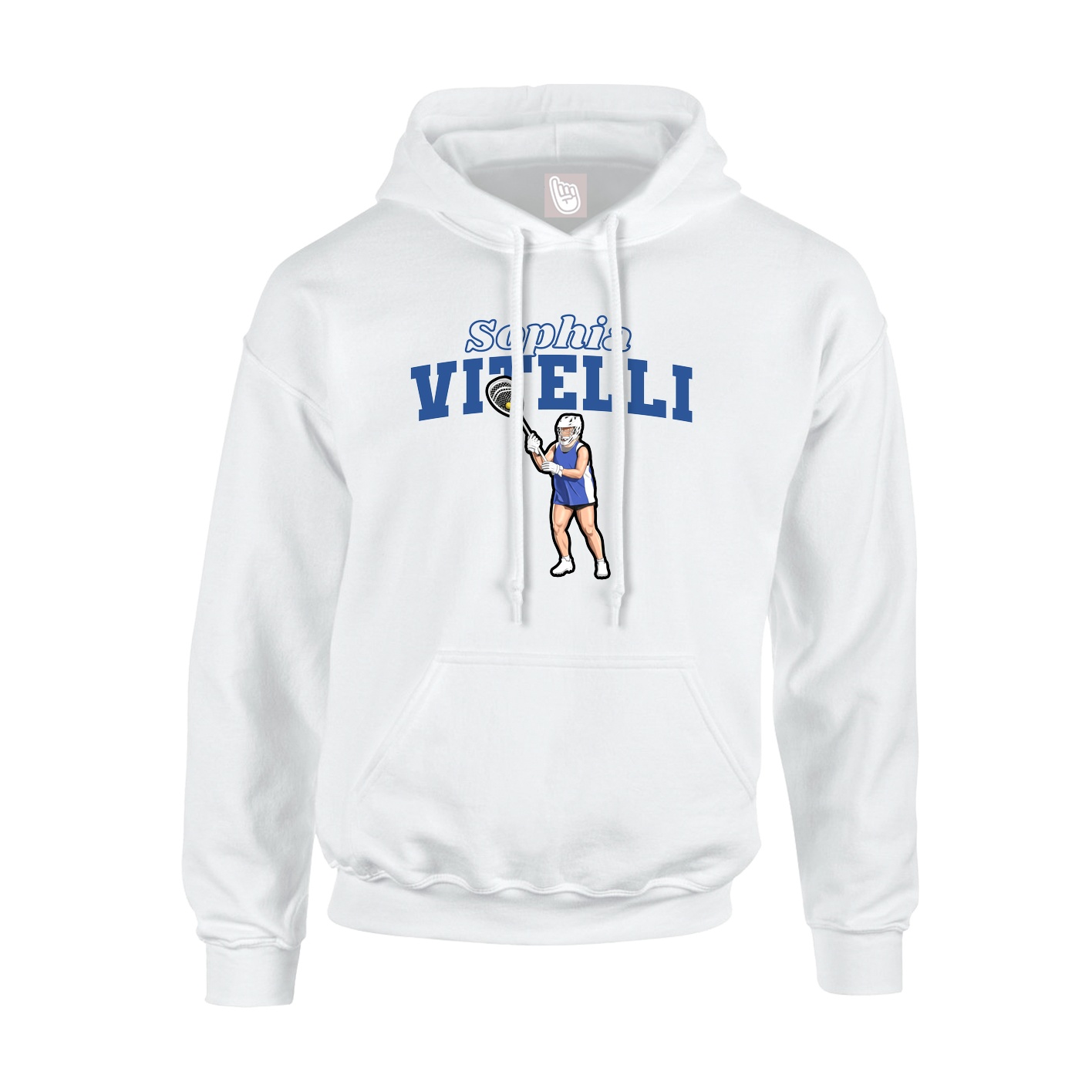 Hoodie — Name Arch in White