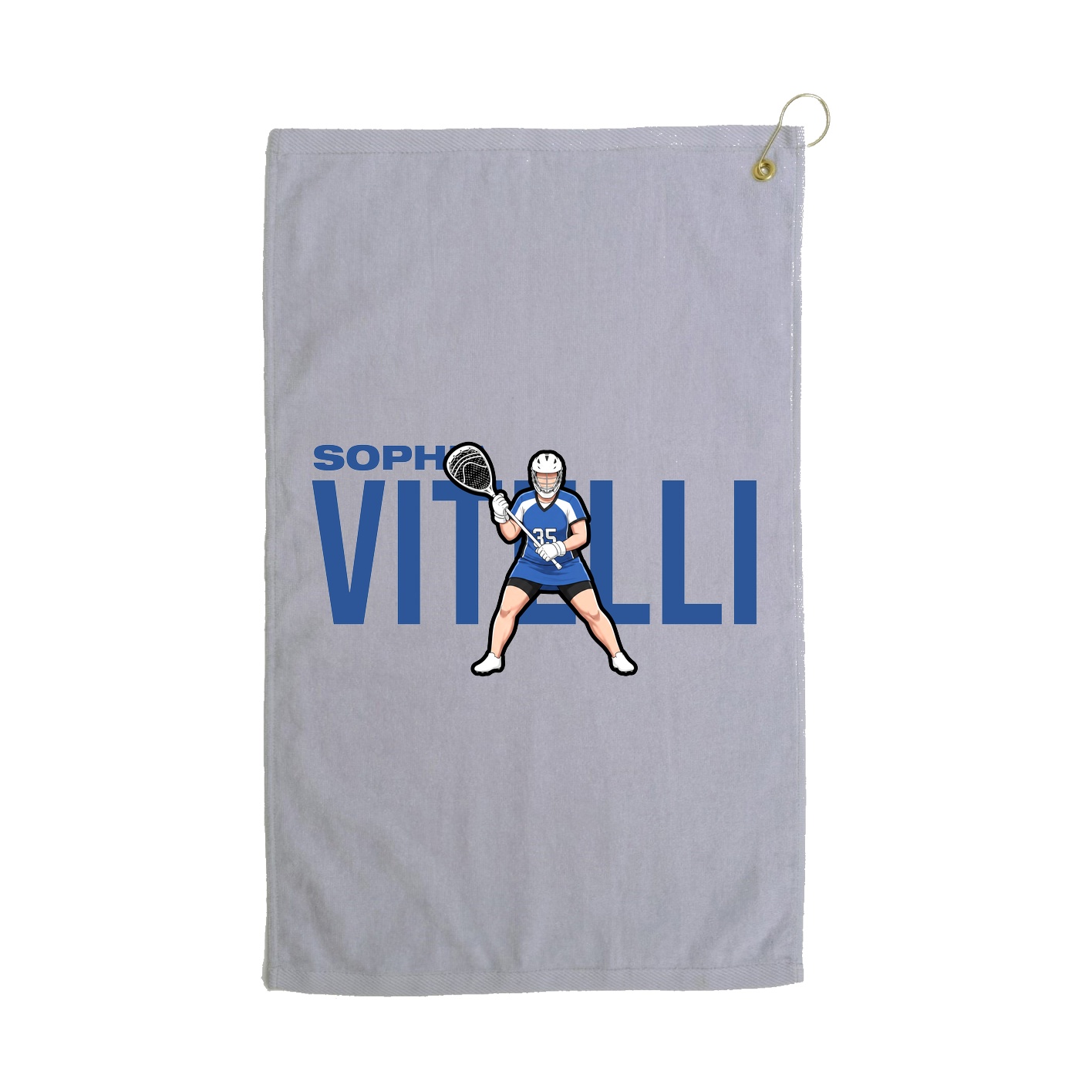 Golf Towel — Player Name in Grey