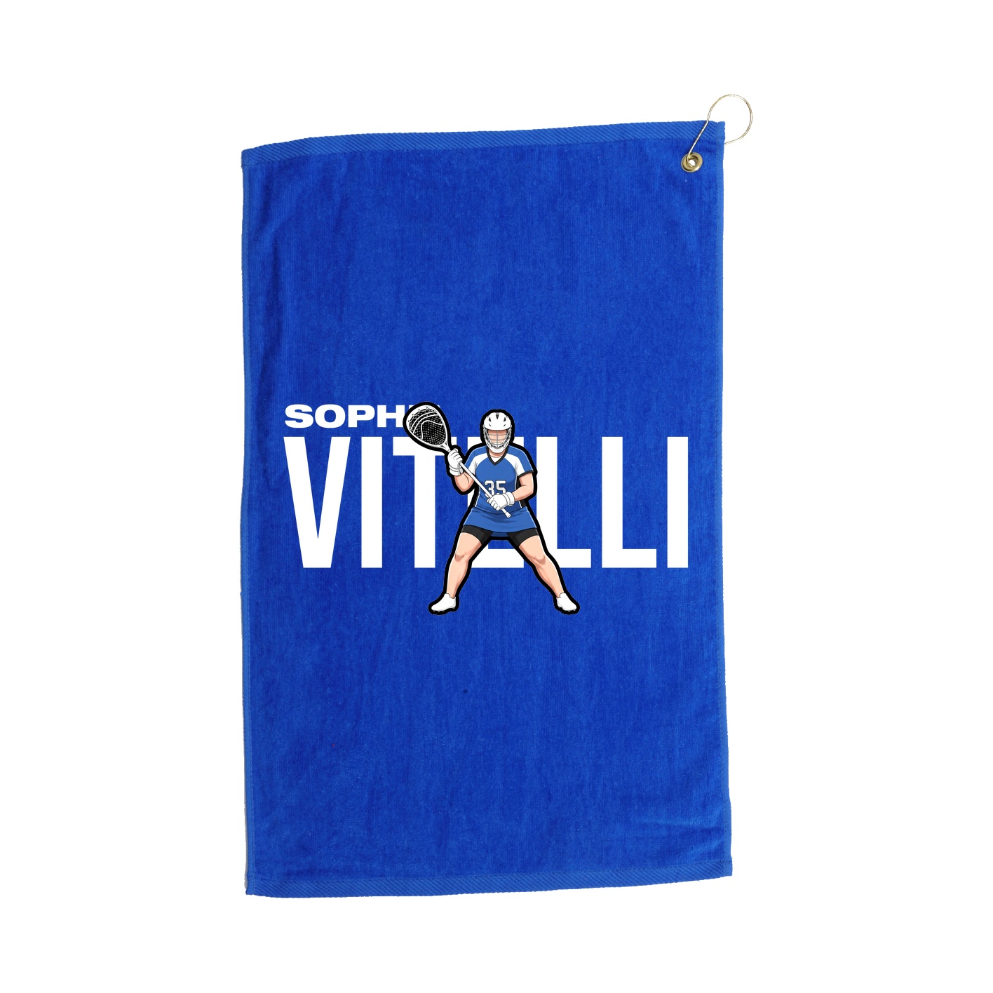 Golf Towel — Player Name in Royal