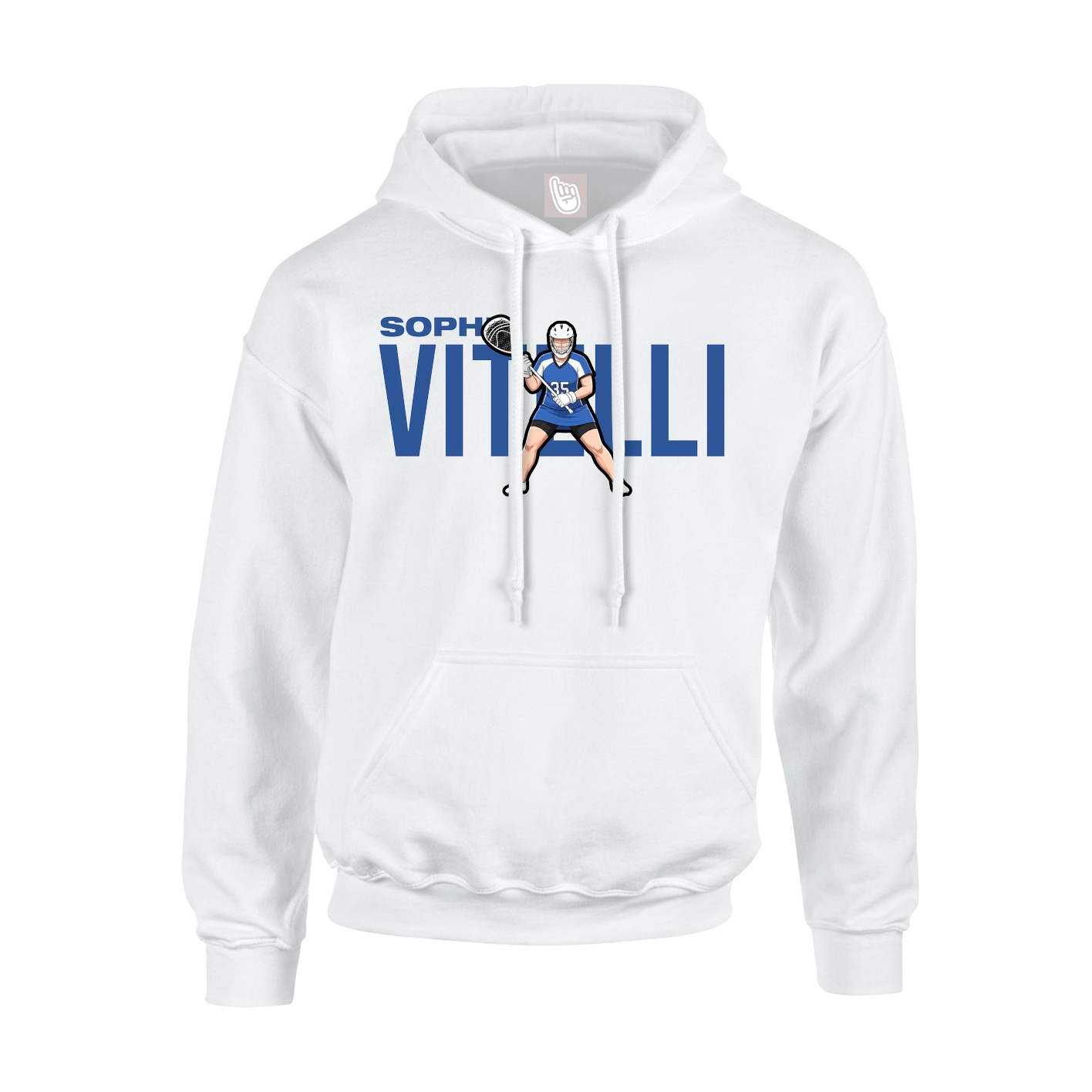 Youth Hoodie — Player Name in White