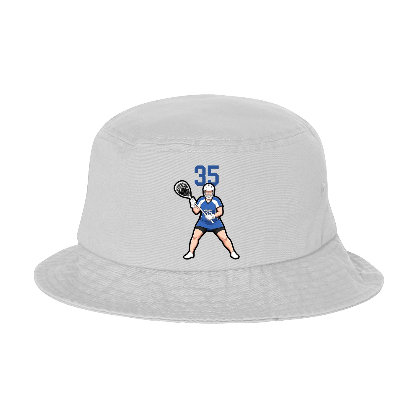 Bucket Cap — Number Top in White