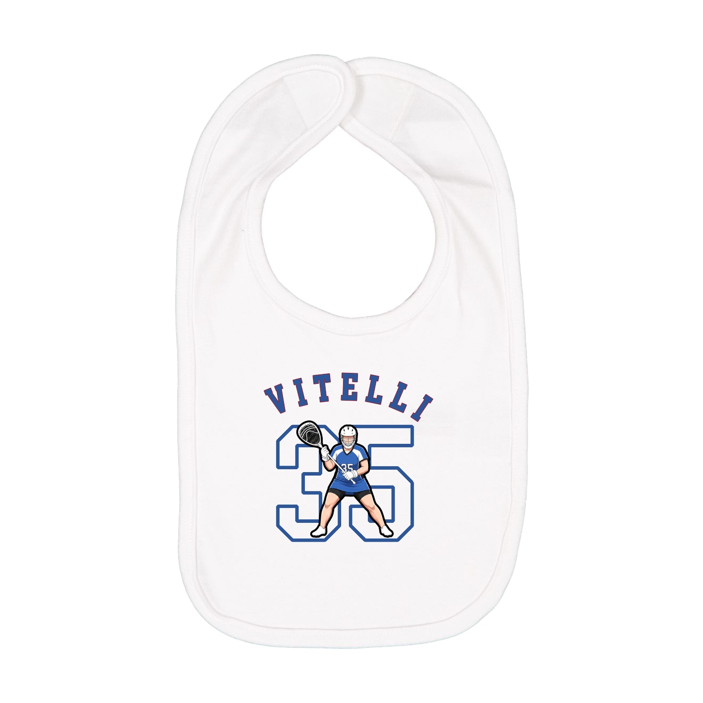 Infant Bib — Shirsey Arch in White