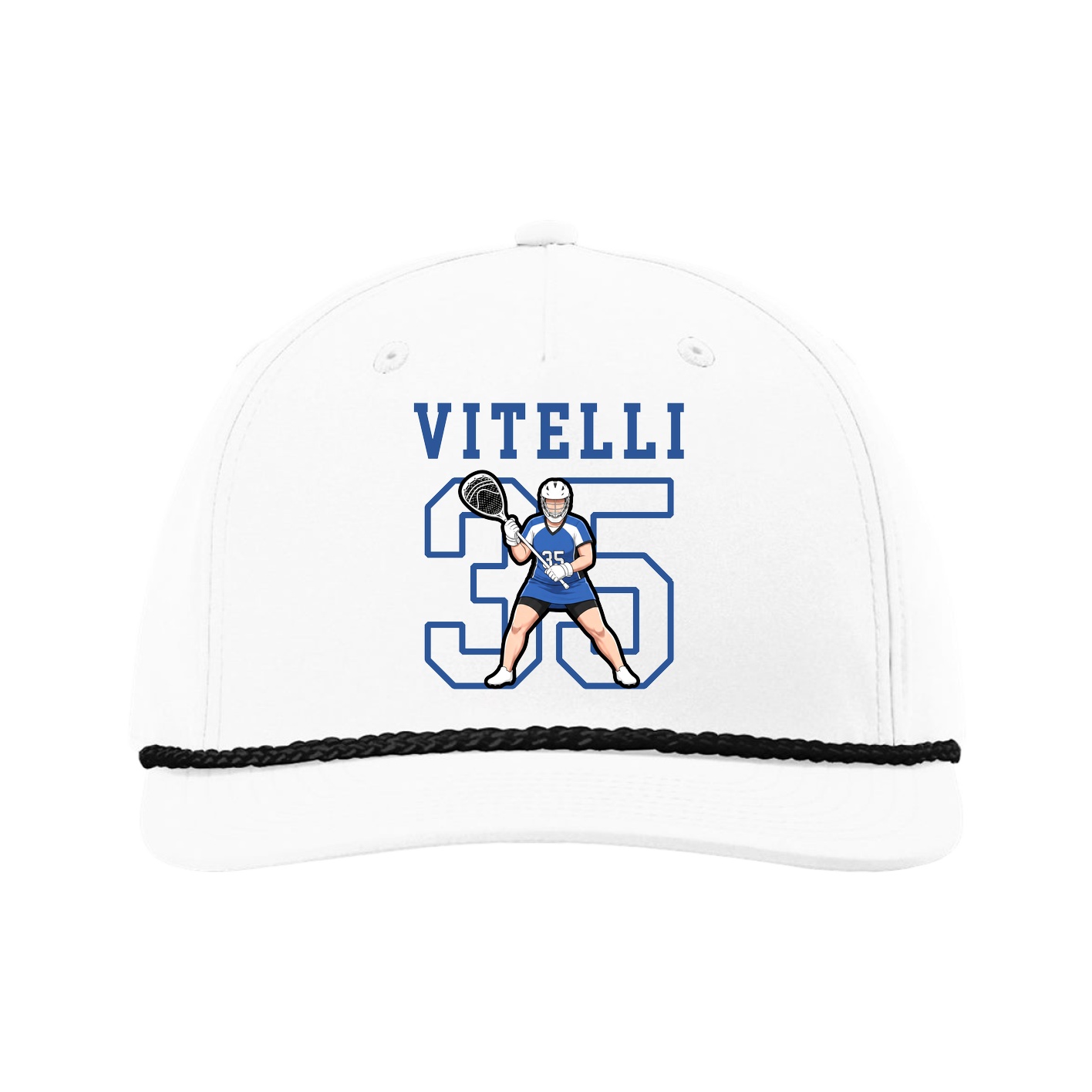 Five-Panel Classic Rope Cap — Shirsey in White