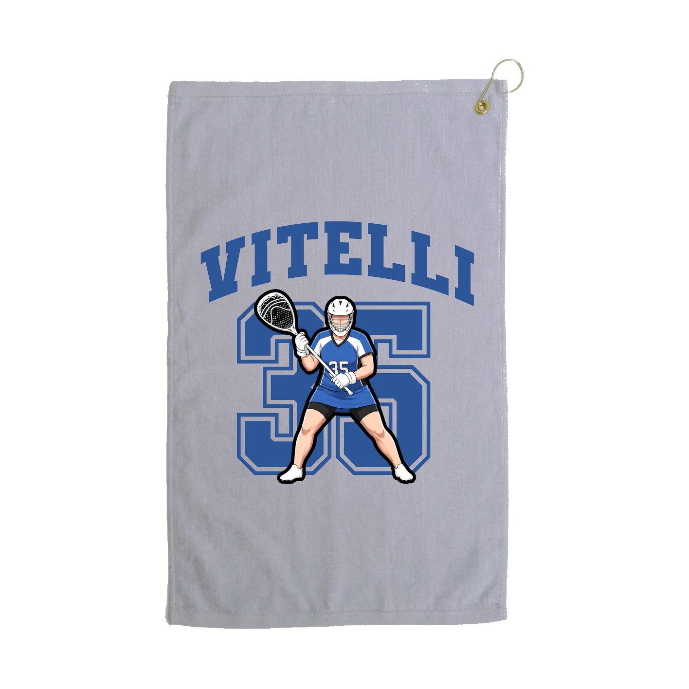 Golf Towel — Number in Grey