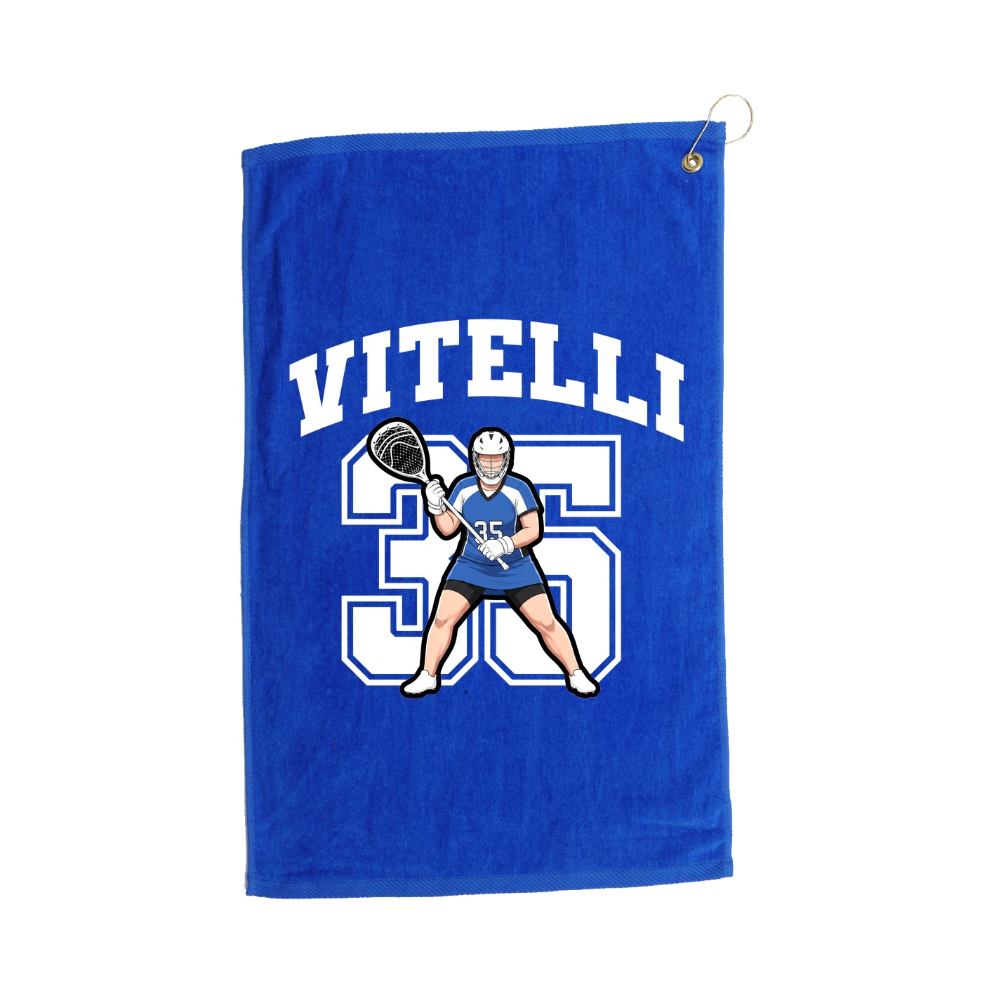 Golf Towel — Number in Royal