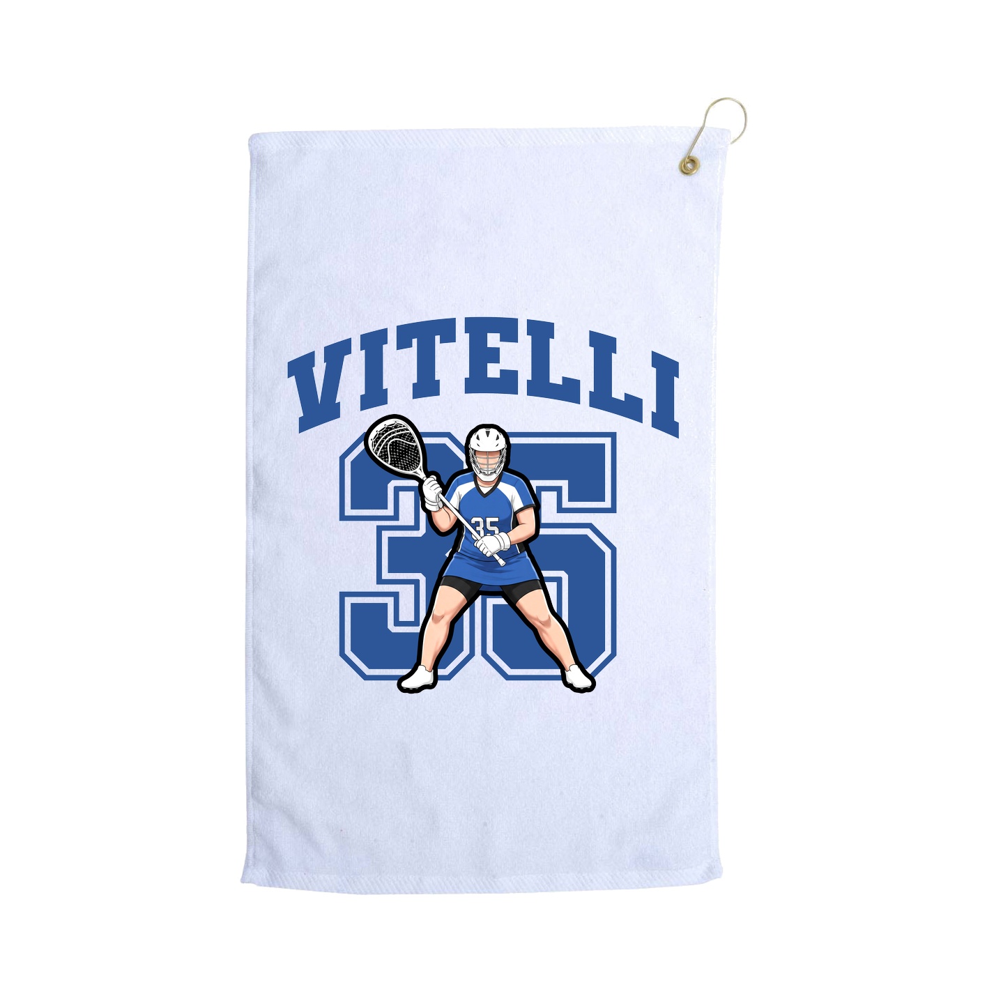 Golf Towel — Number in White