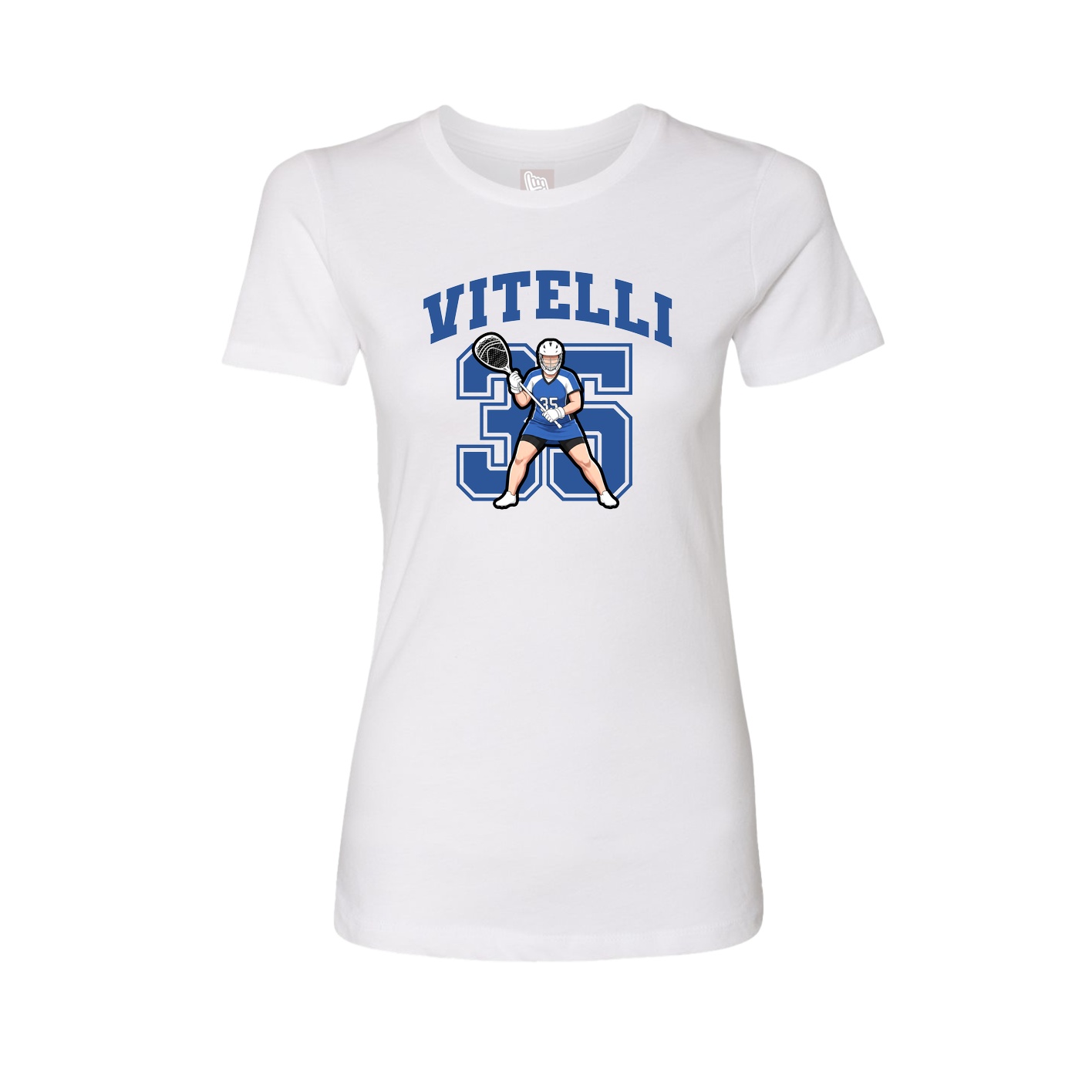Womens Tee — Number in White