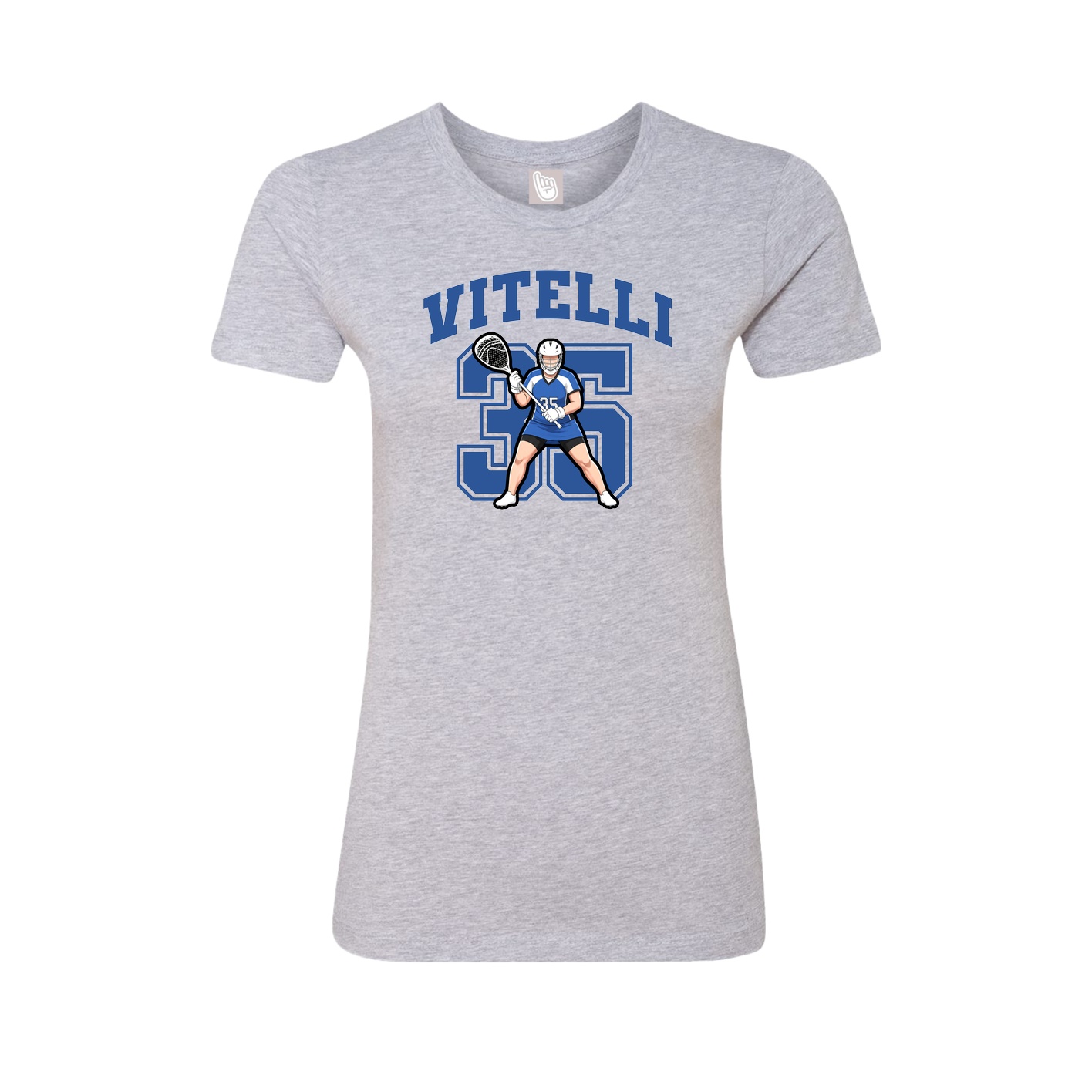 Womens Tee — Number in Grey
