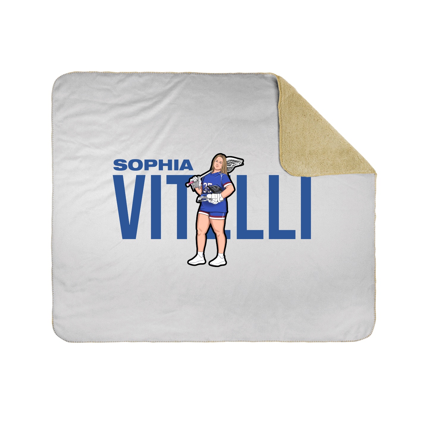 Throw Blanket — Player Name in White