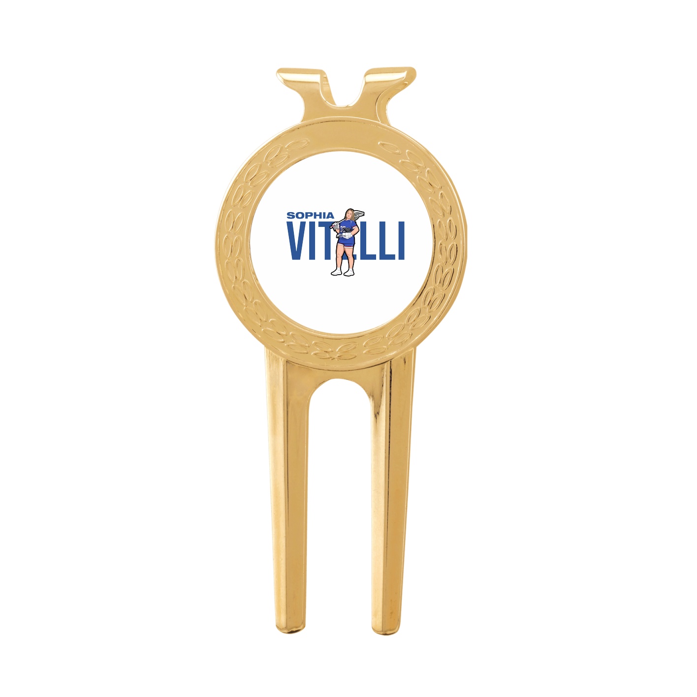 Divot Tool with Ball Marker — Player Name in Classic
