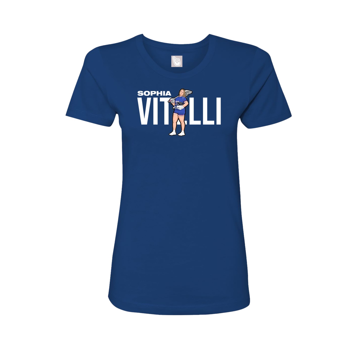 Womens Tee — Player Name in Royal