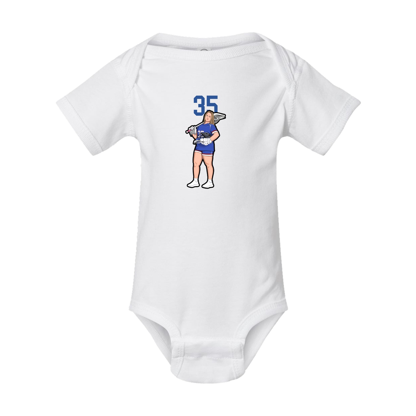 Baby Onesie — Number Top in White