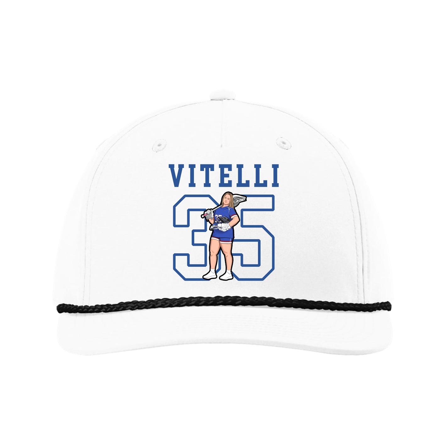 Five-Panel Classic Rope Cap — Shirsey in White