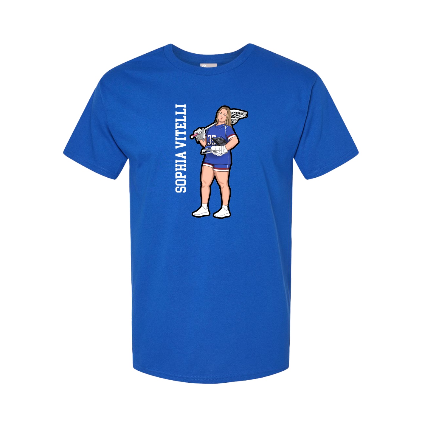 Tee — Name Vertical in Royal