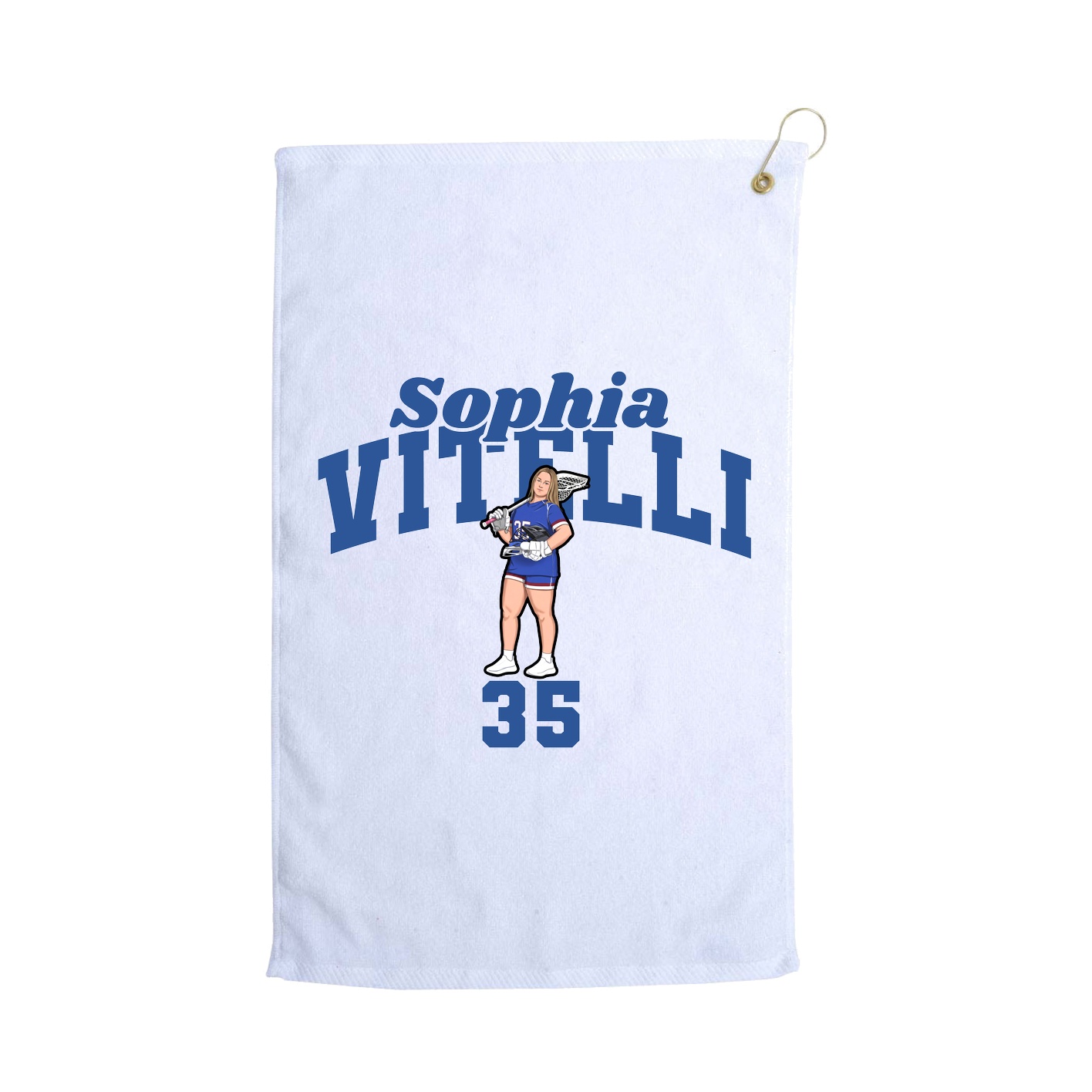 Golf Towel — Signature Arch in White