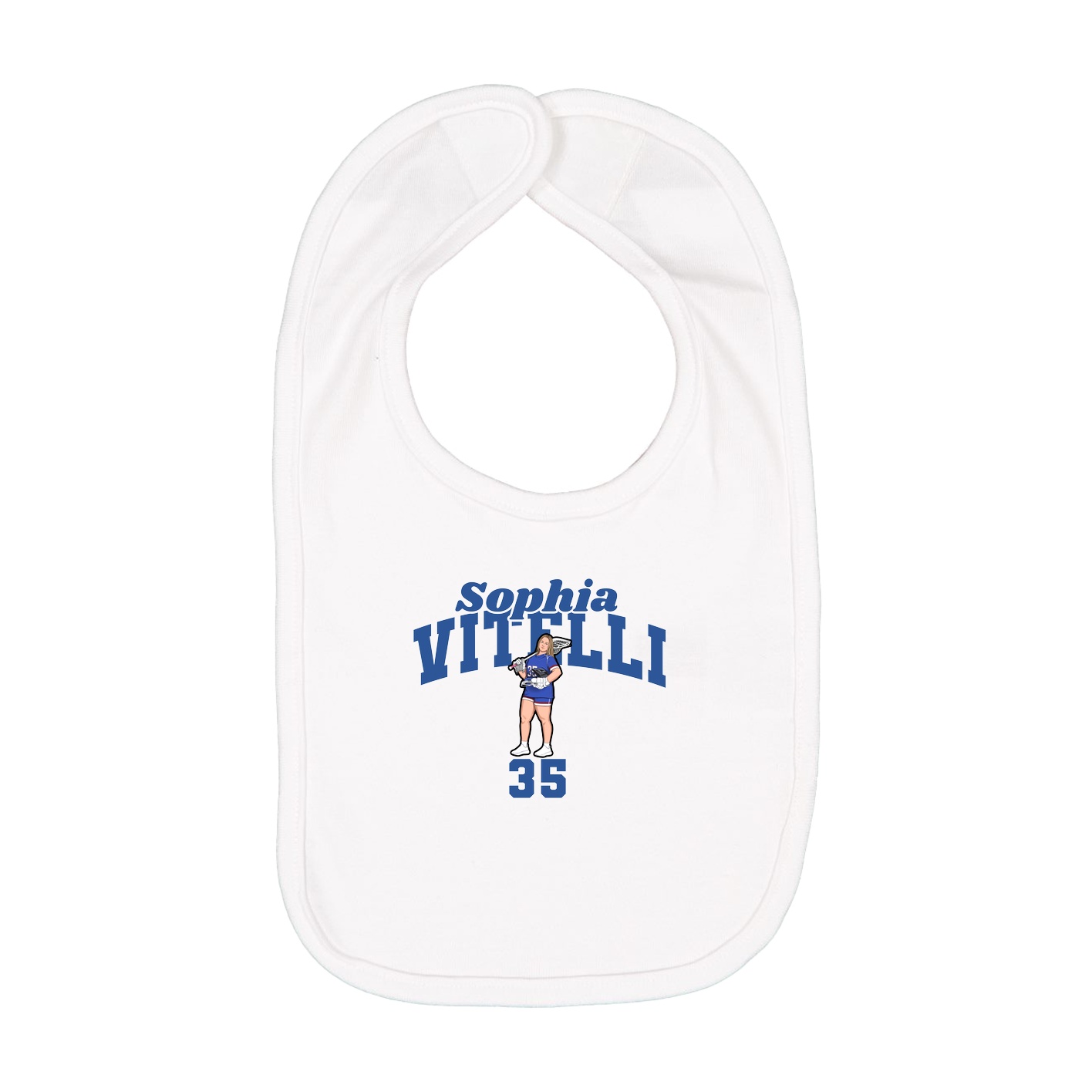 Infant Bib — Signature Arch in White