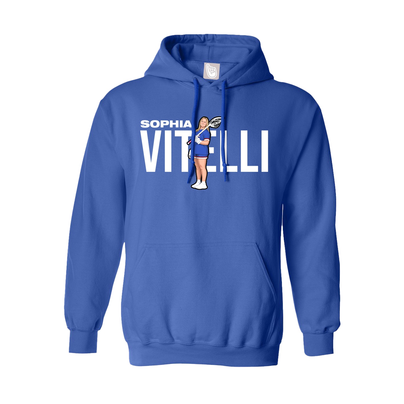 Hoodie — Player Name in Royal