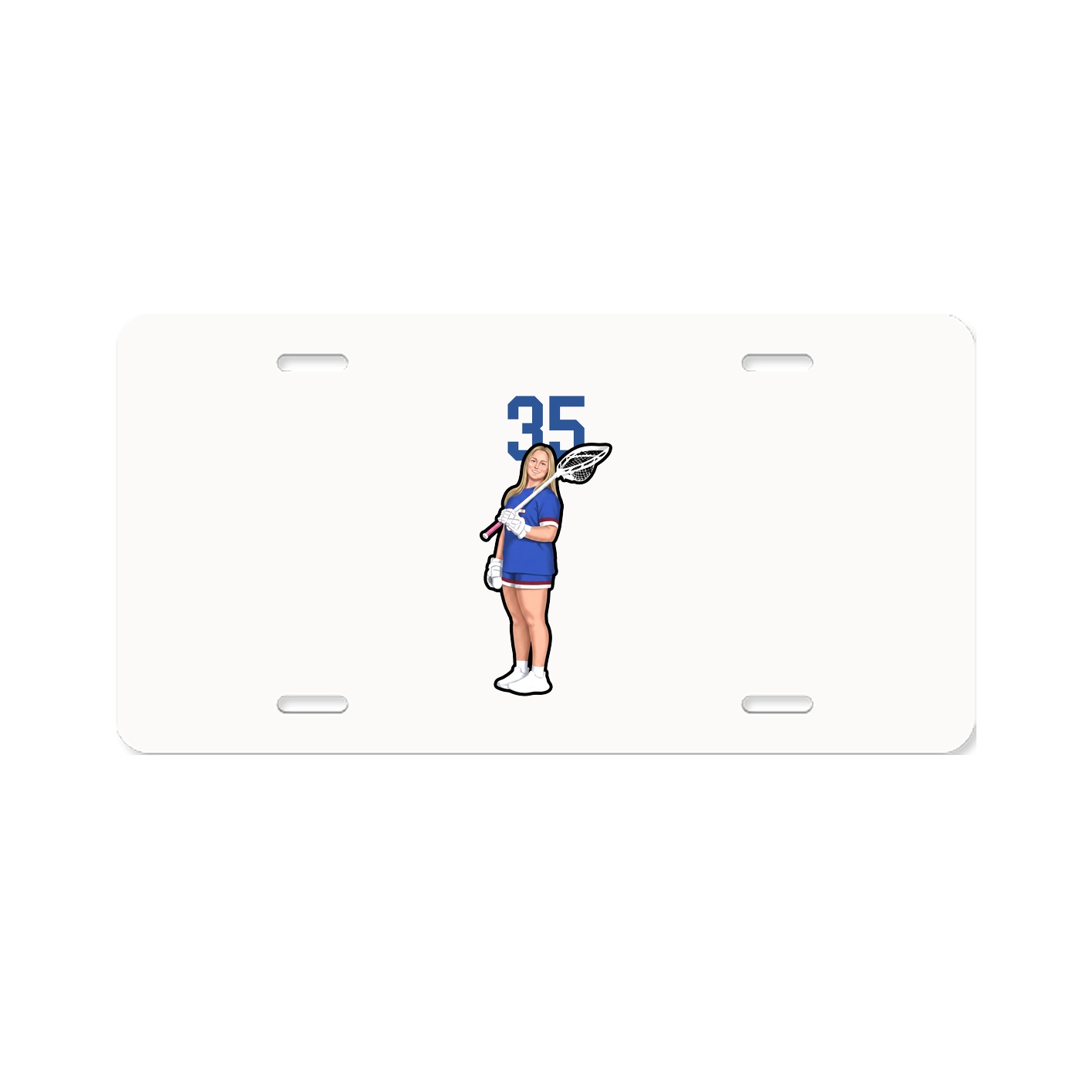 License Plate — Number Top in Classic
