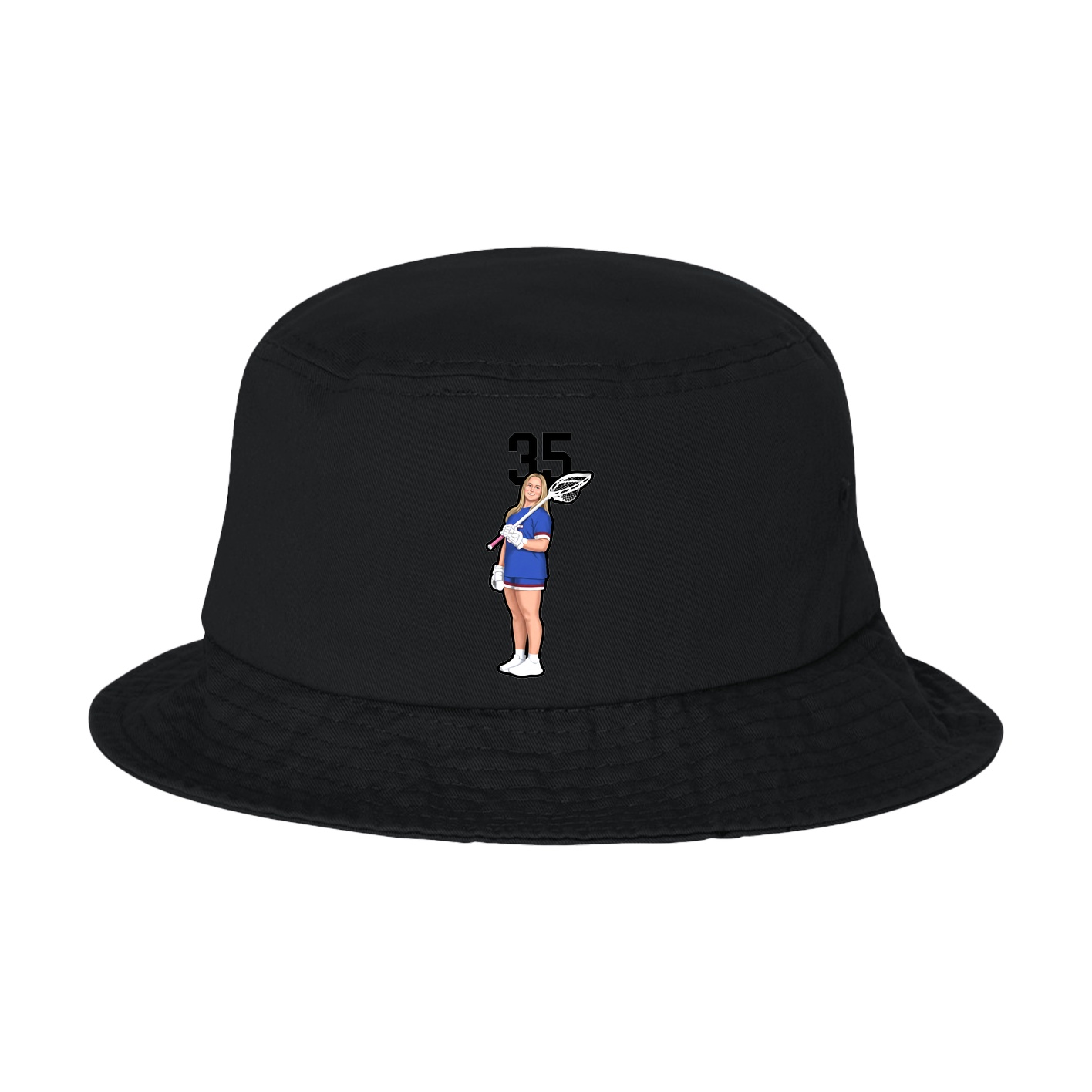 Bucket Cap — Number Top in Black