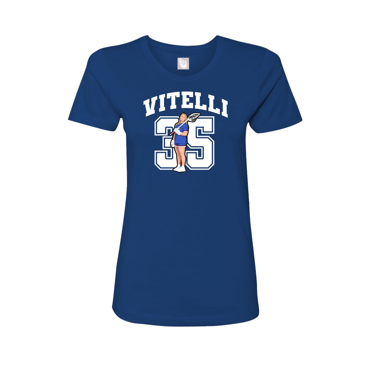 Womens Tee — Number in Royal