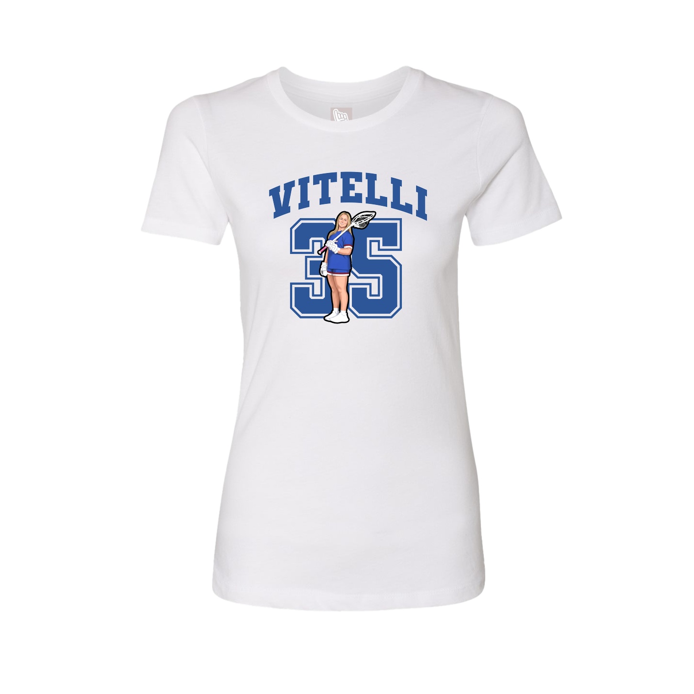 Womens Tee — Number in White